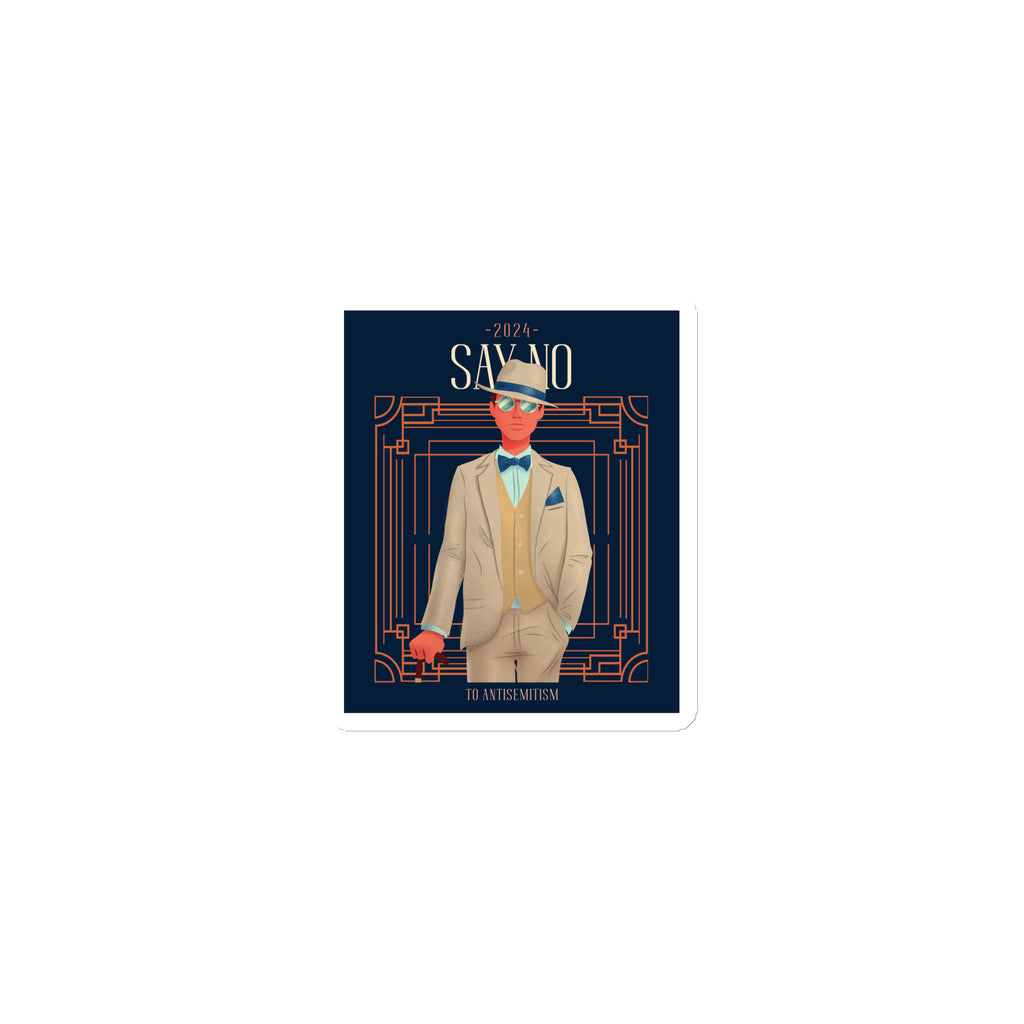 Art Deco Love Story | No Antisemitism | Die-Cut Magnet