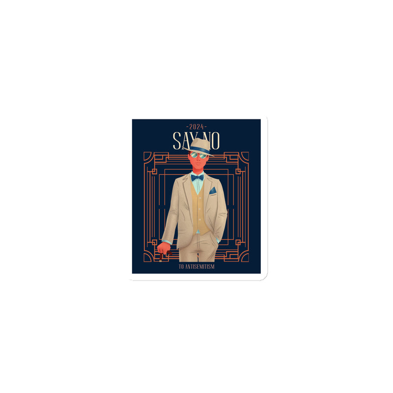 Art Deco Love Story | No Antisemitism | Die-Cut Magnet