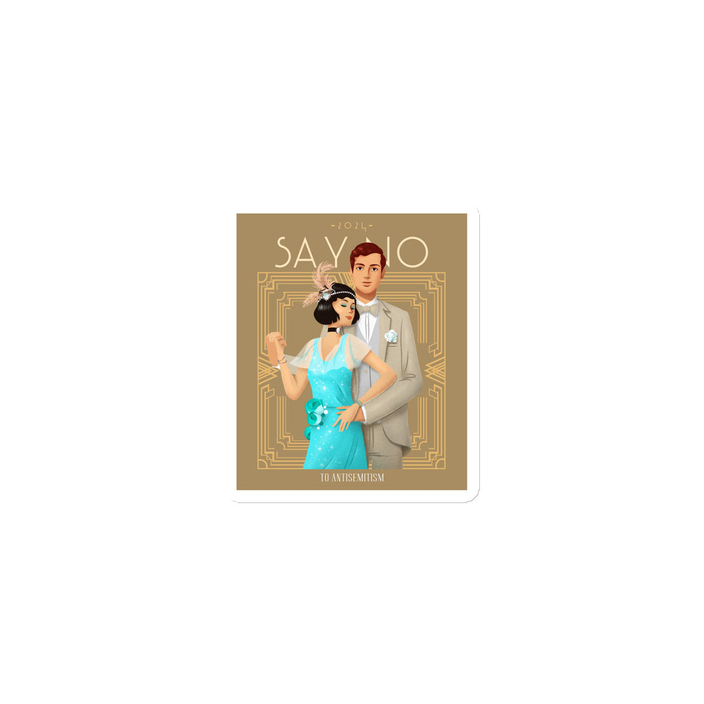 Art Deco Love Story | No Antisemitism | Die-Cut Magnet
