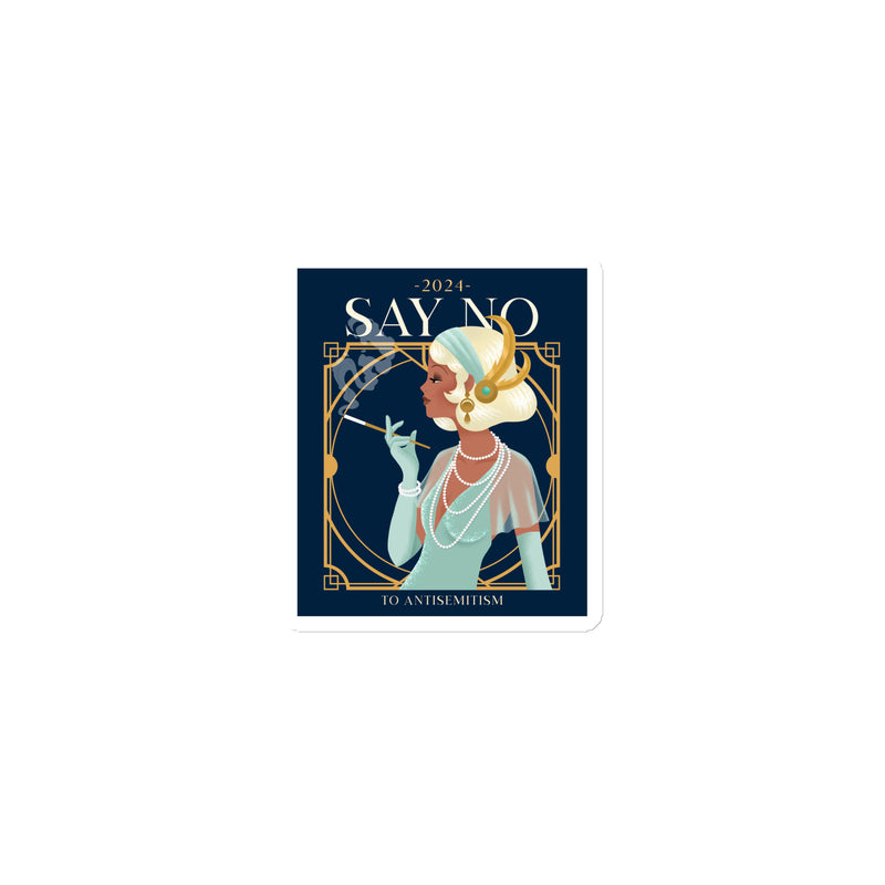 Art Deco Love Story | No Antisemitism | Die-Cut Magnet