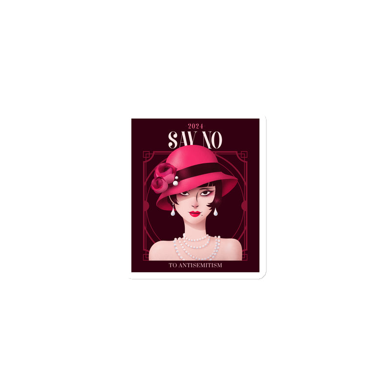Art Deco Love Story | No Antisemitism | Die-Cut Magnet