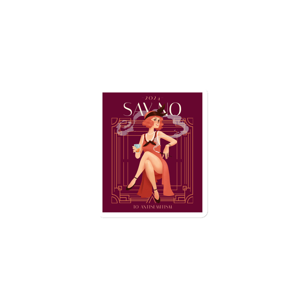 Art Deco Love Story | No Antisemitism | Die-Cut Magnet