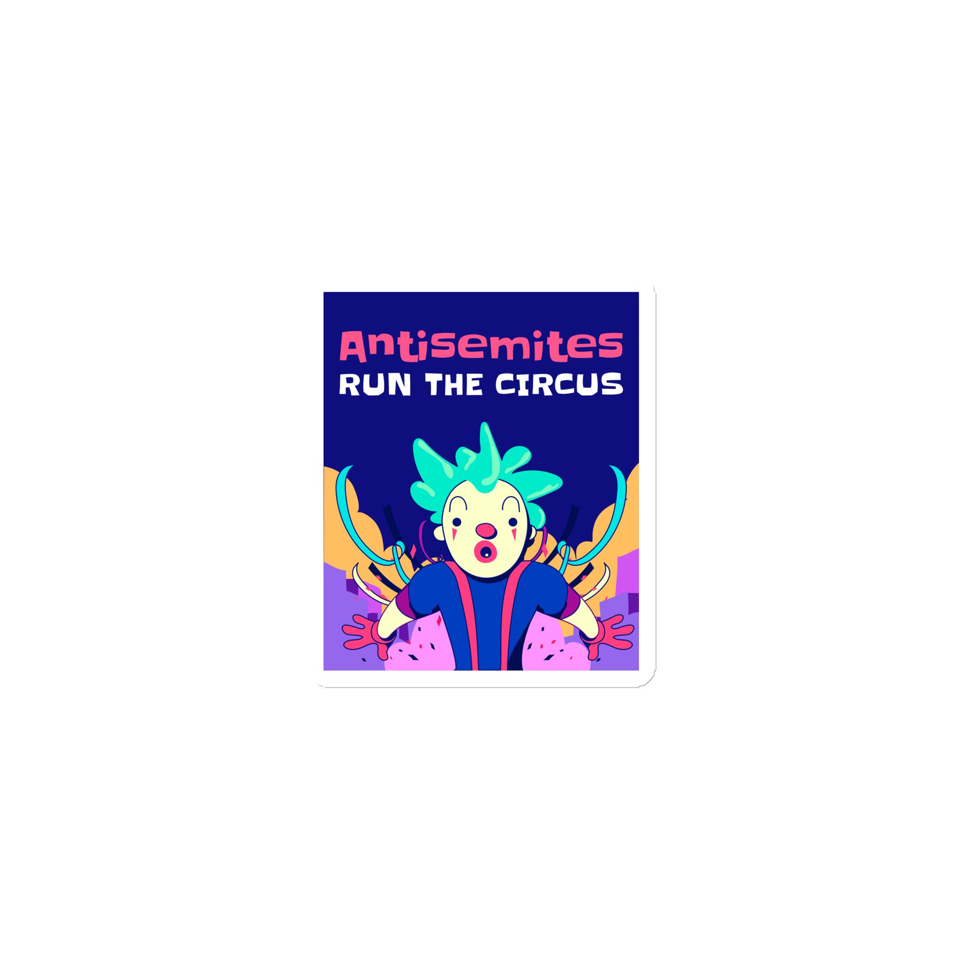 Antisemitic Clowns | Die-Cut Magnet
