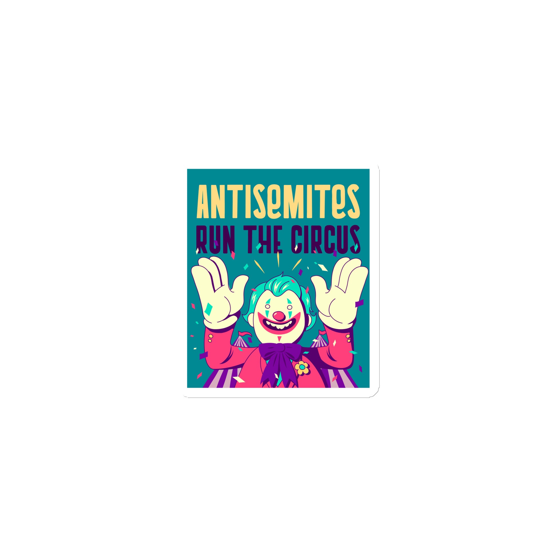 Antisemitic Clowns | Die-Cut Magnet