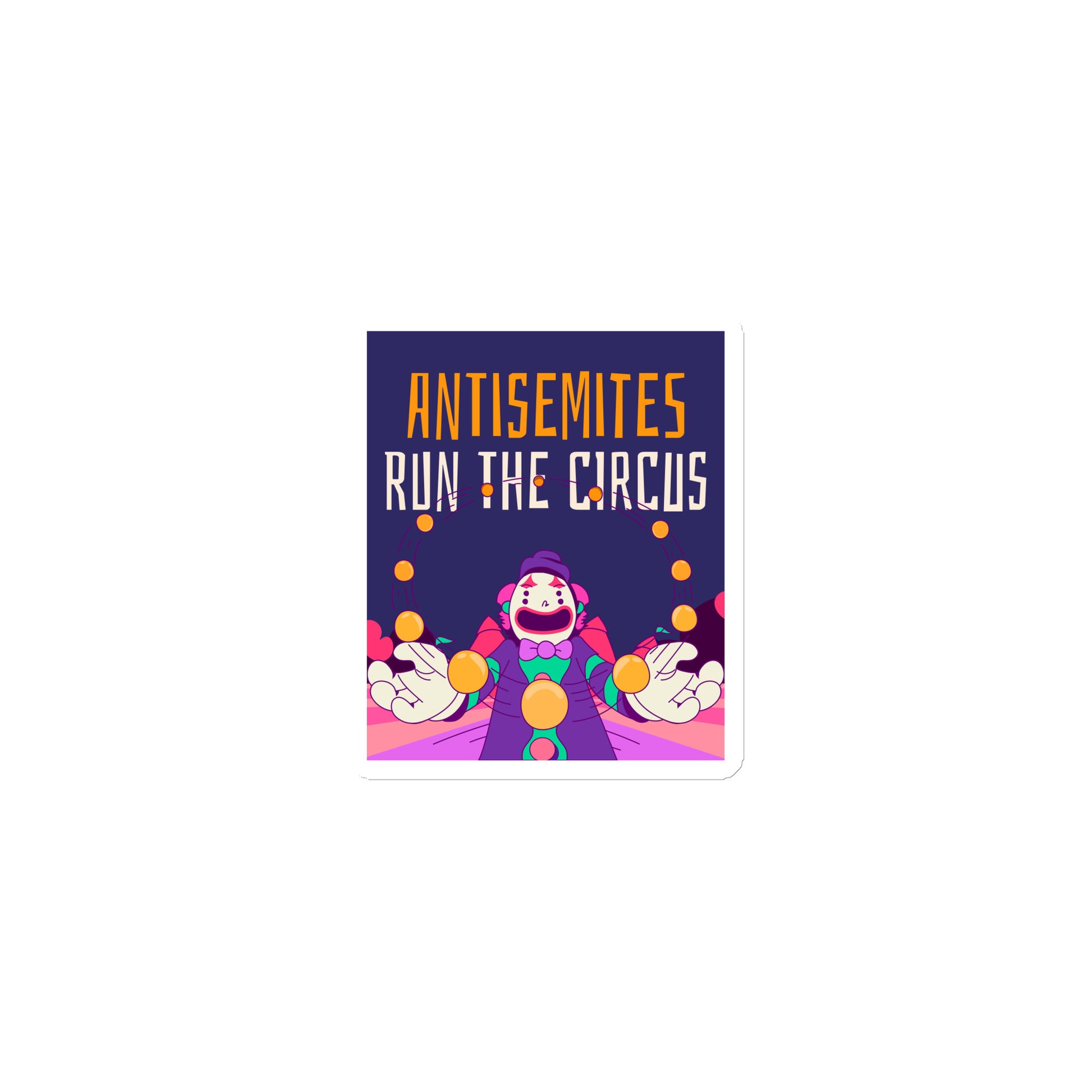 Antisemitic Clowns | Die-Cut Magnet