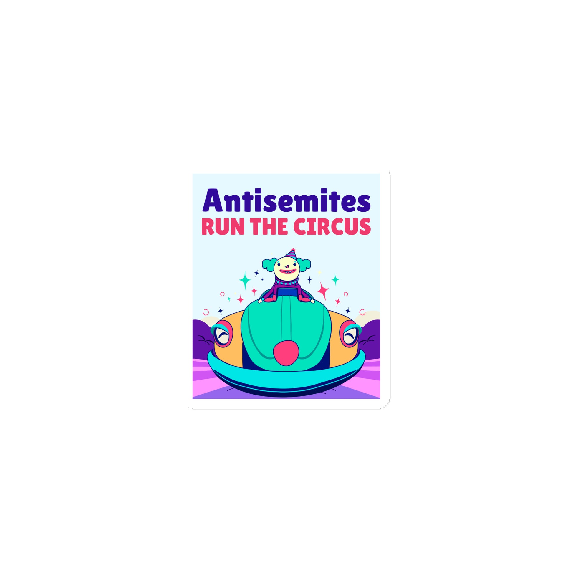 Antisemitic Clowns | Die-Cut Magnet