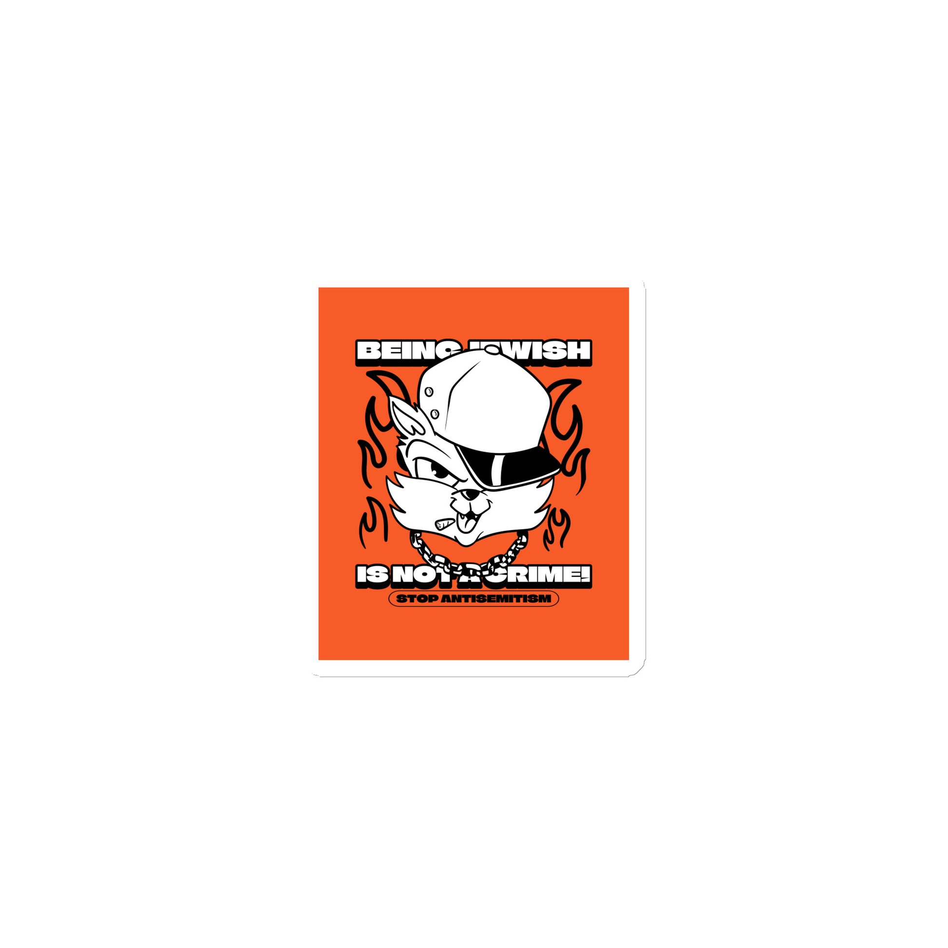 Streetart Graffiti Cartoon | Antisemitism | Die-Cut Magnet