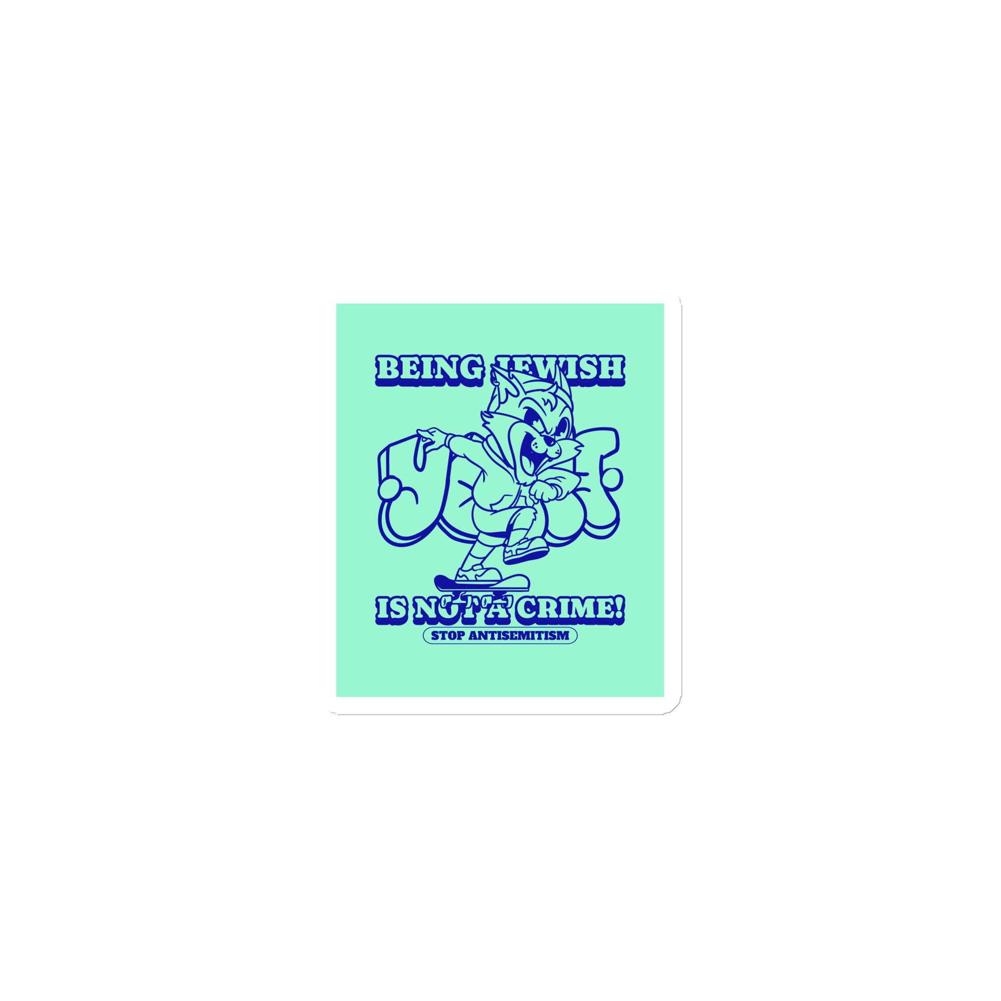 Streetart Graffiti Cartoon | Antisemitism | Die-Cut Magnet