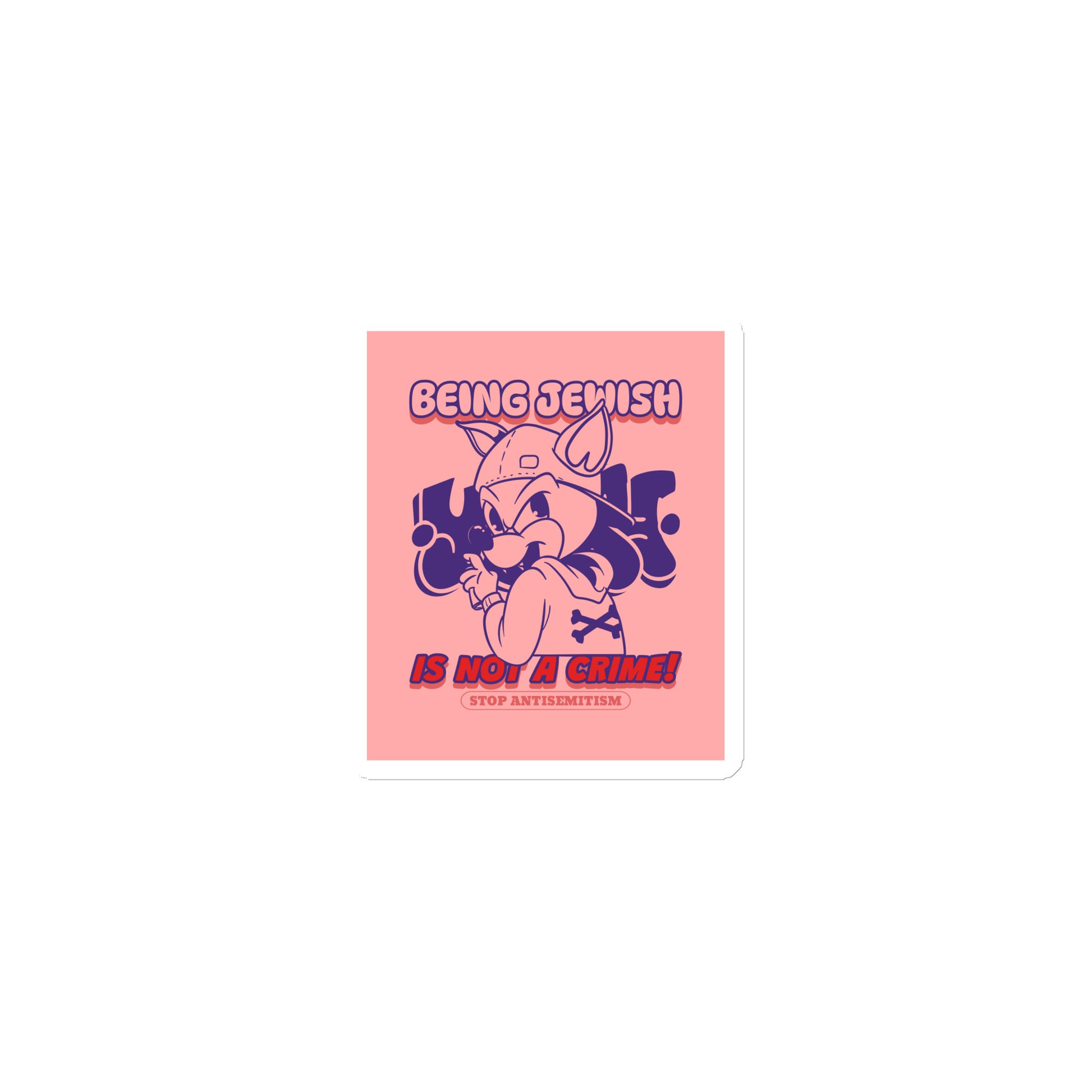 Streetart Graffiti Cartoon | Antisemitism | Die-Cut Magnet