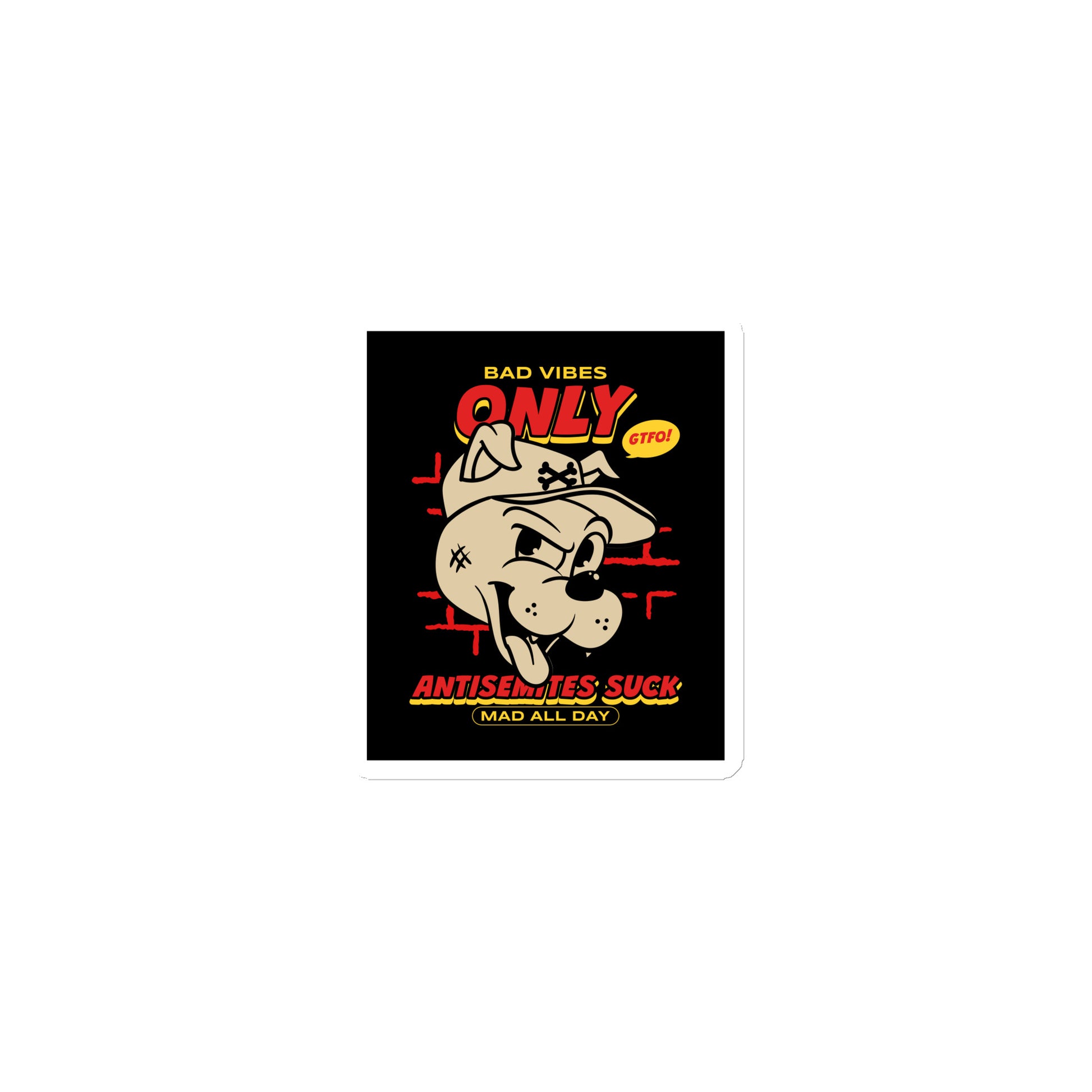 Streetart Graffiti Cartoon | Antisemitism | Die-Cut Magnet