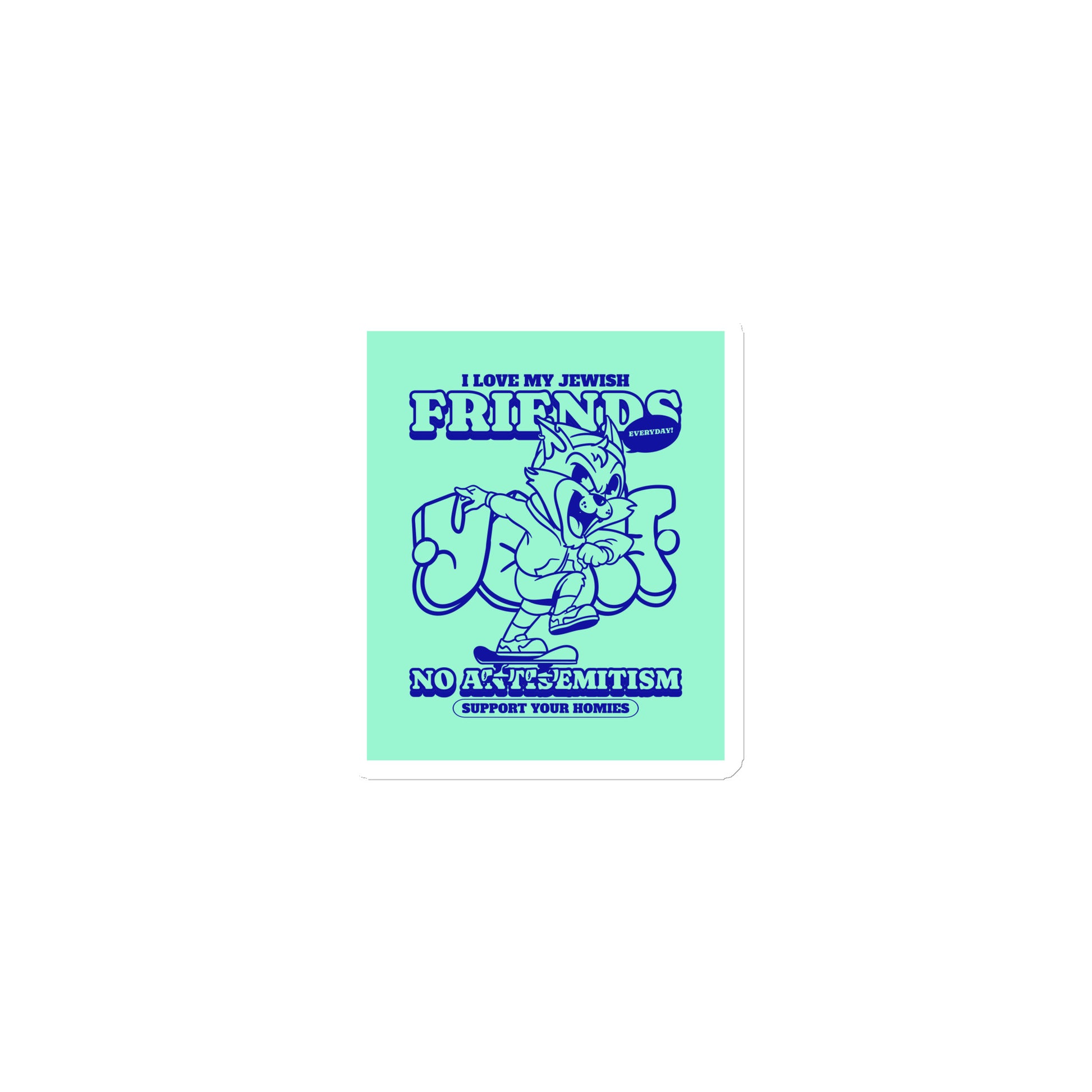 Streetart Graffiti Cartoon | Antisemitism | Die-Cut Magnet