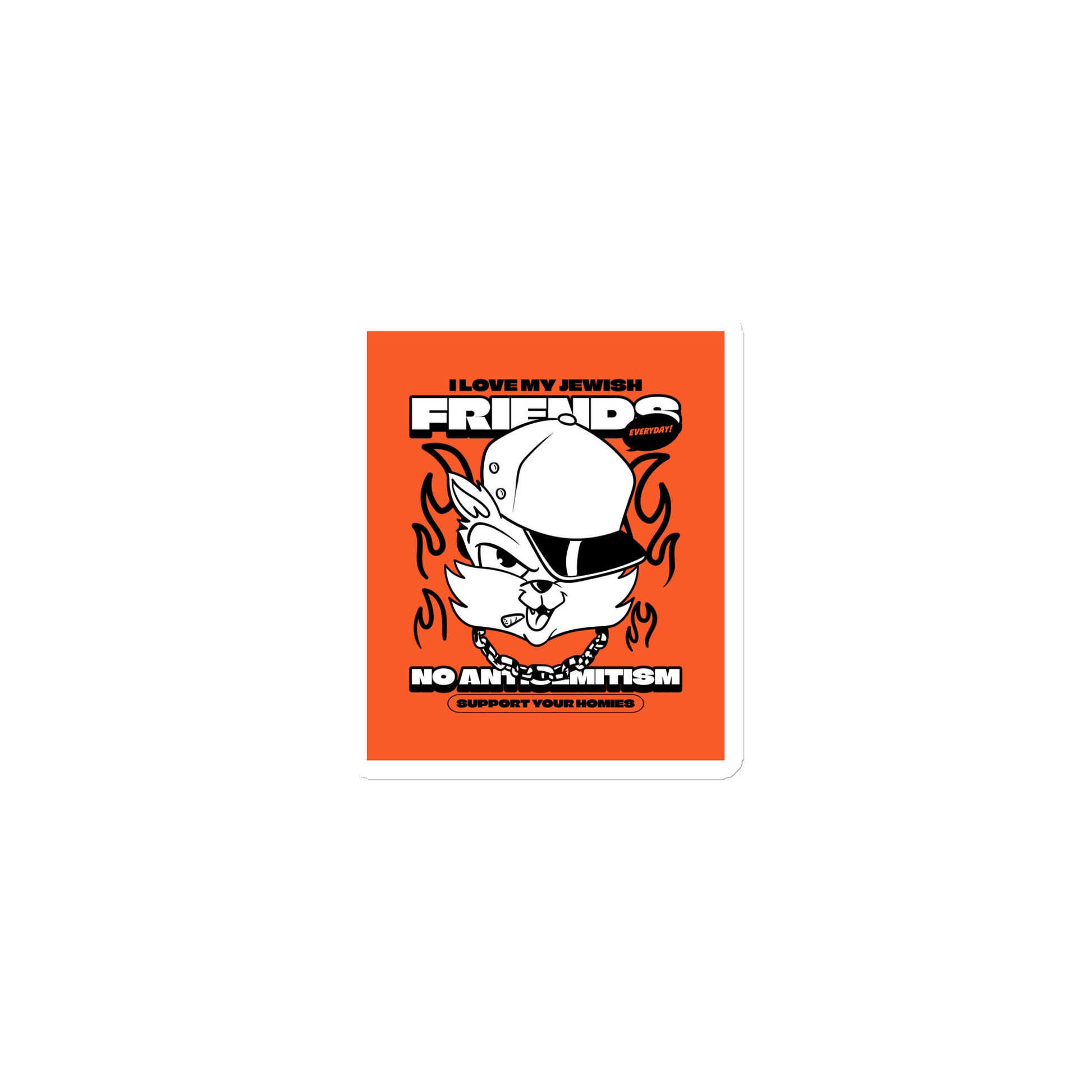 Streetart Graffiti Cartoon | Antisemitism | Die-Cut Magnet