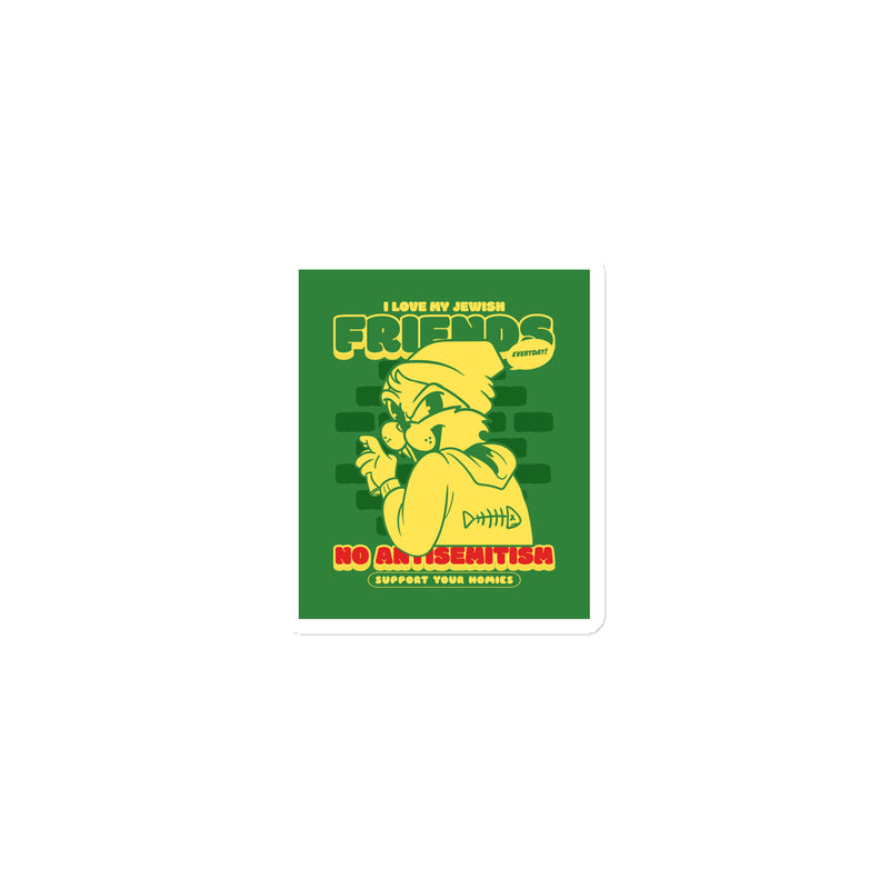 Streetart Graffiti Cartoon | Antisemitism | Die-Cut Magnet
