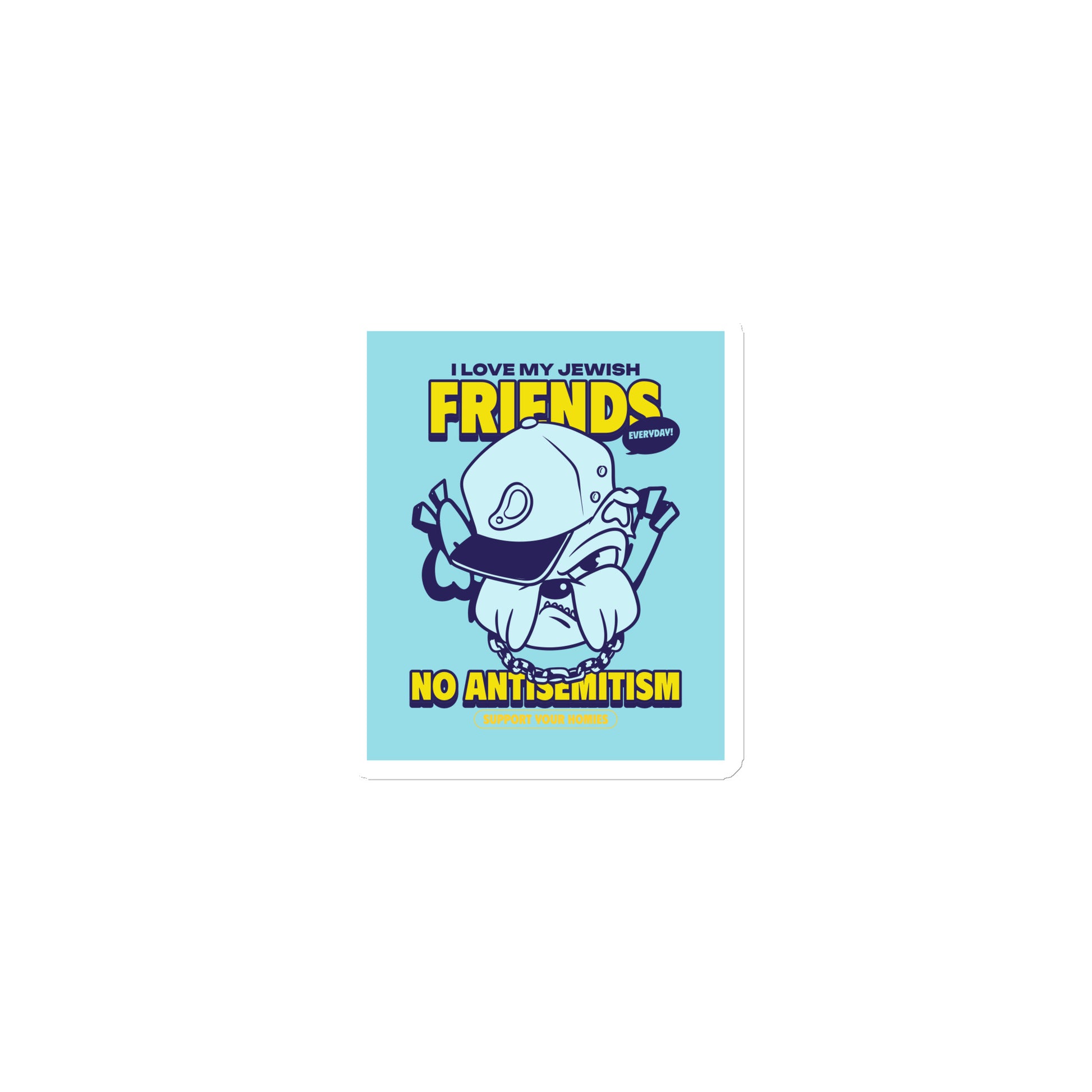 Streetart Graffiti Cartoon | Antisemitism | Die-Cut Magnet