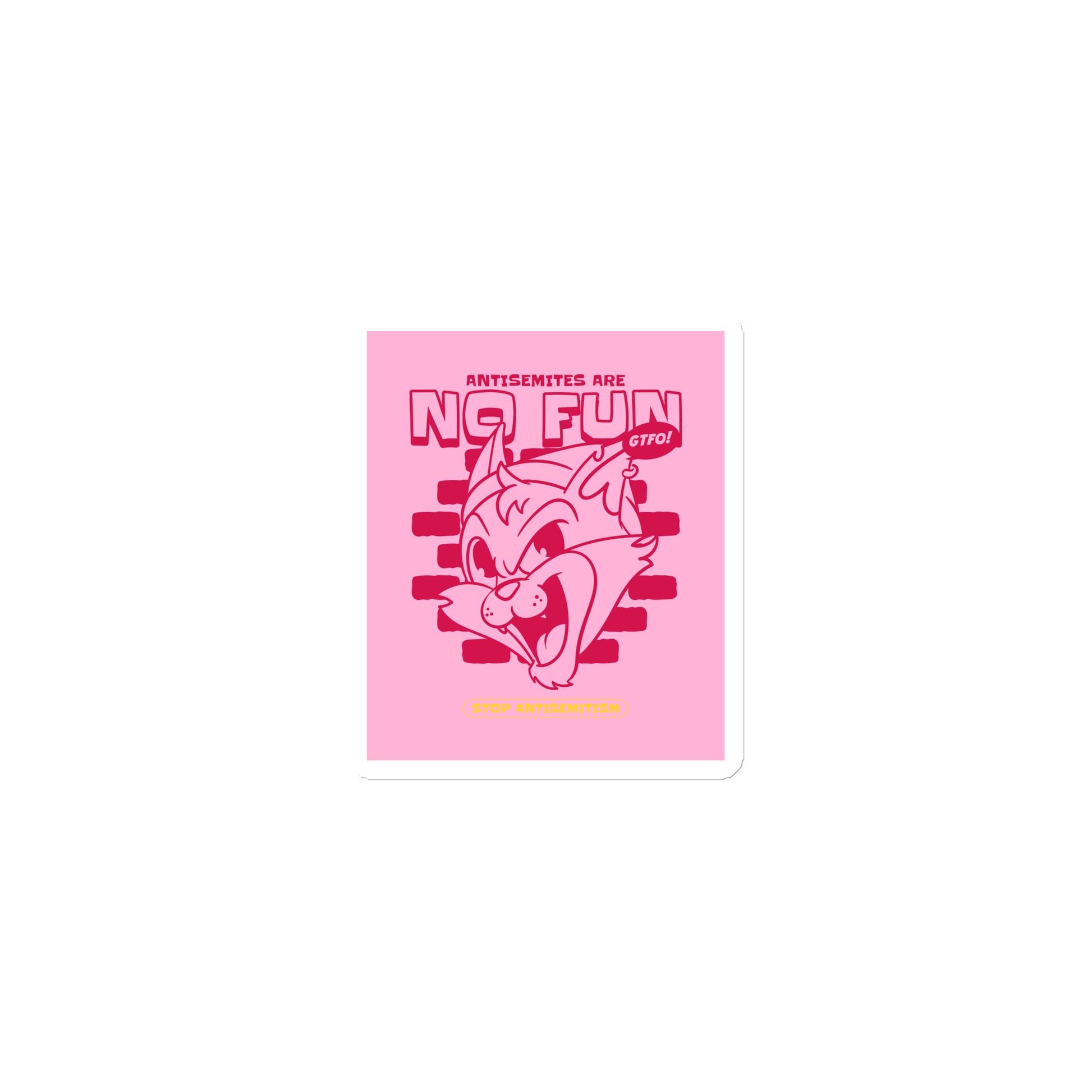 Streetart Graffiti Cartoon | Antisemitism | Die-Cut Magnet