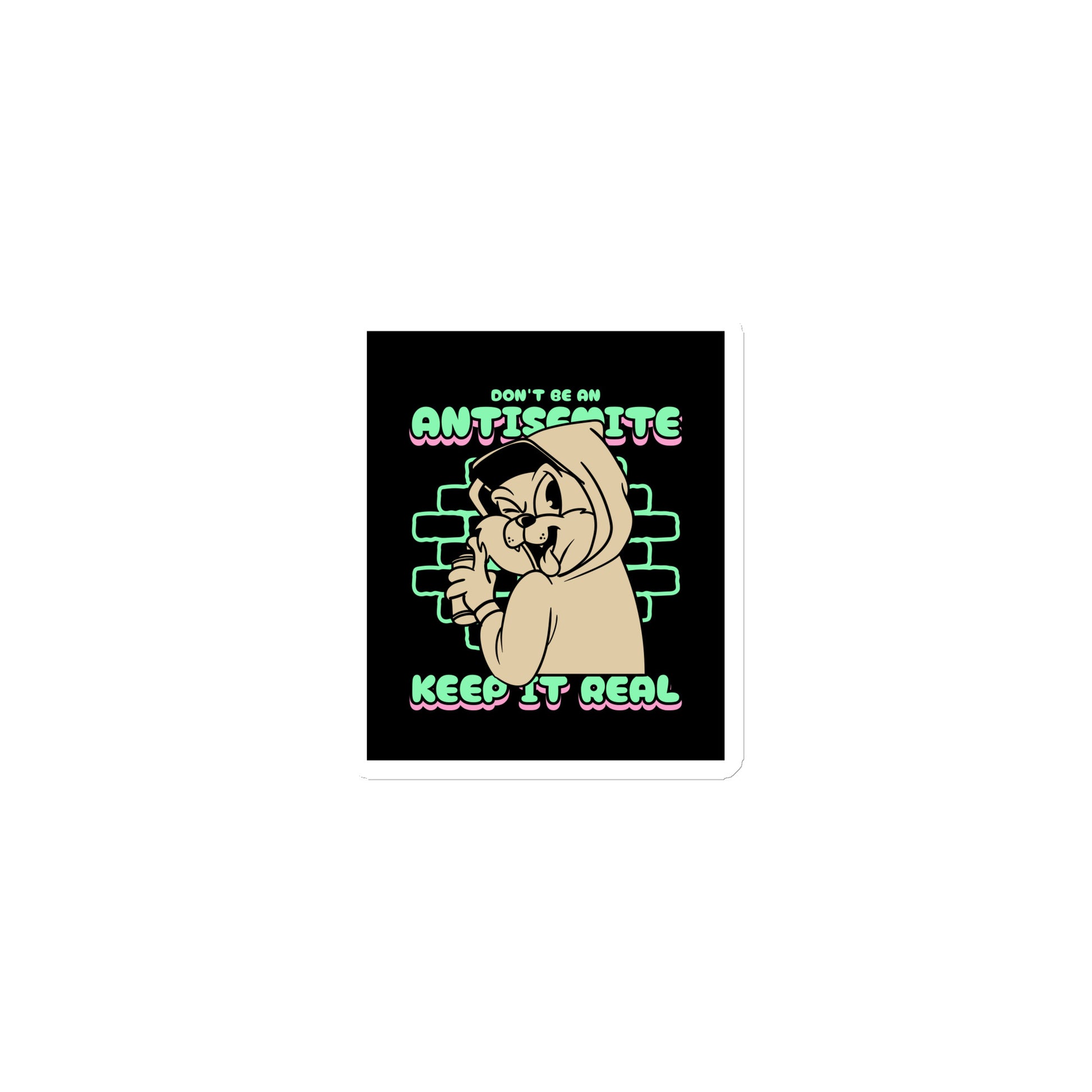 Streetart Graffiti Cartoon | Antisemitism | Die-Cut Magnet