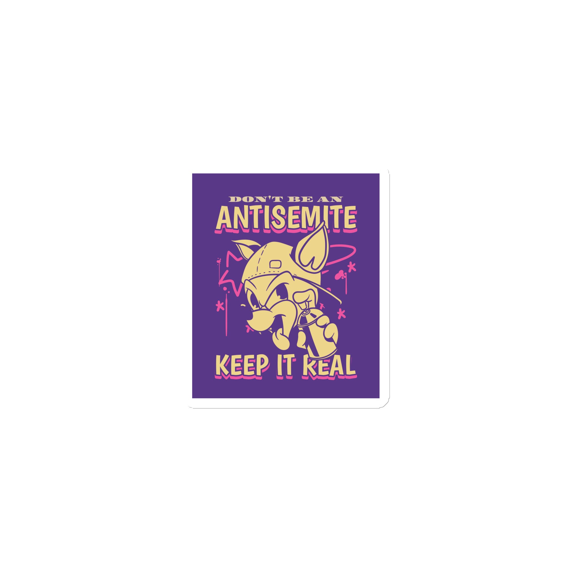 Streetart Graffiti Cartoon | Antisemitism | Die-Cut Magnet