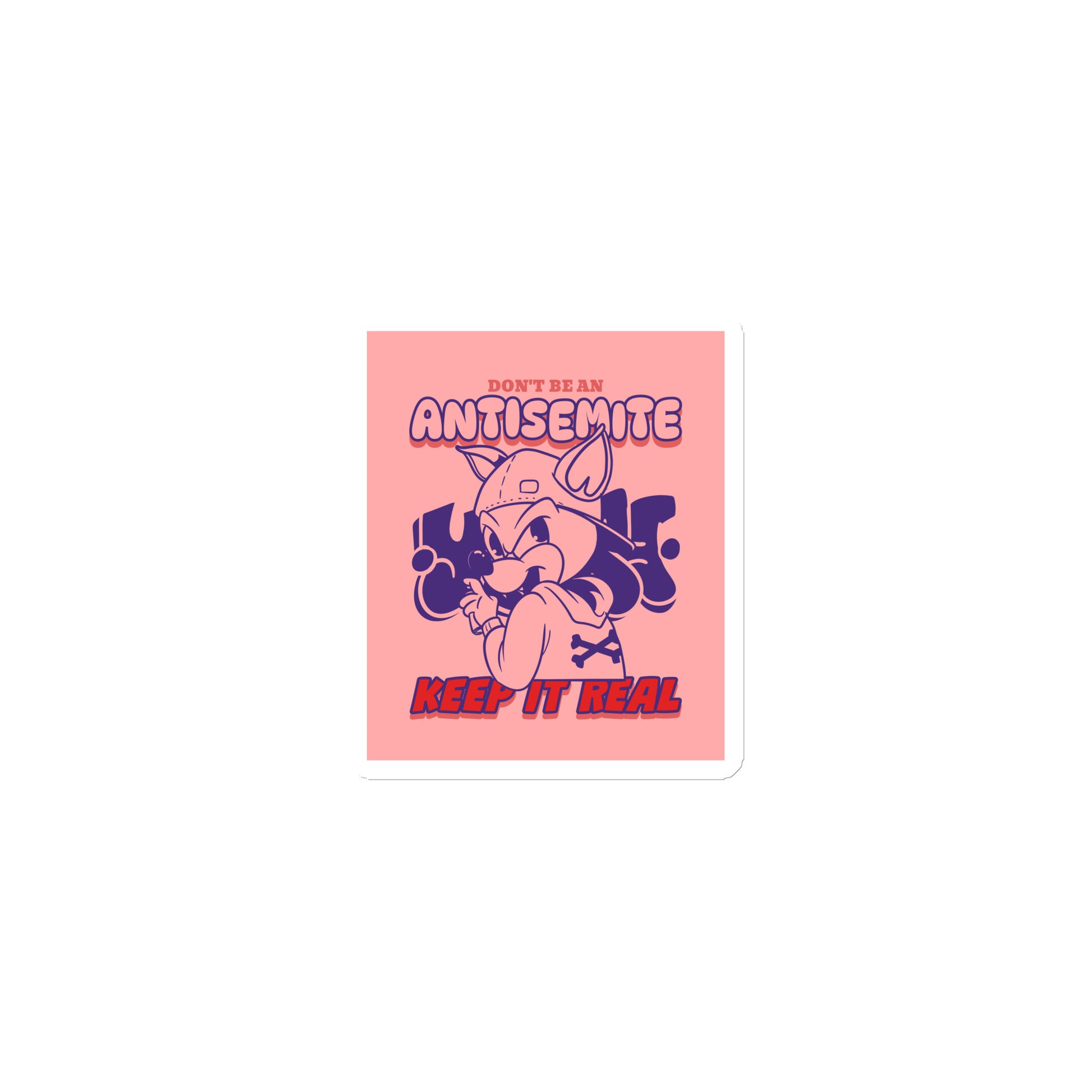 Streetart Graffiti Cartoon | Antisemitism | Die-Cut Magnet