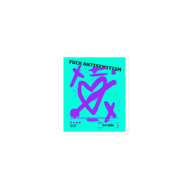 Fuck Antisemitism Graffiti | Die-Cut Magnet