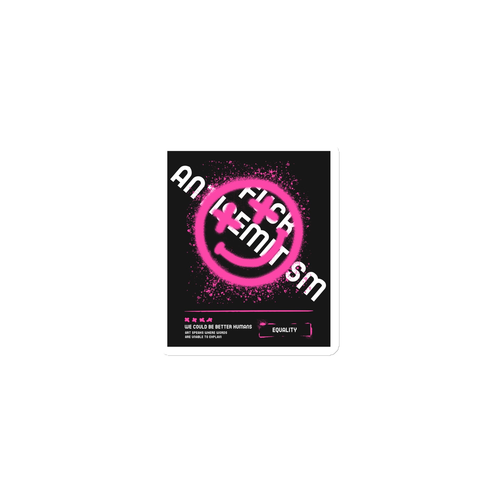 Fuck Antisemitism Graffiti | Die-Cut Magnet