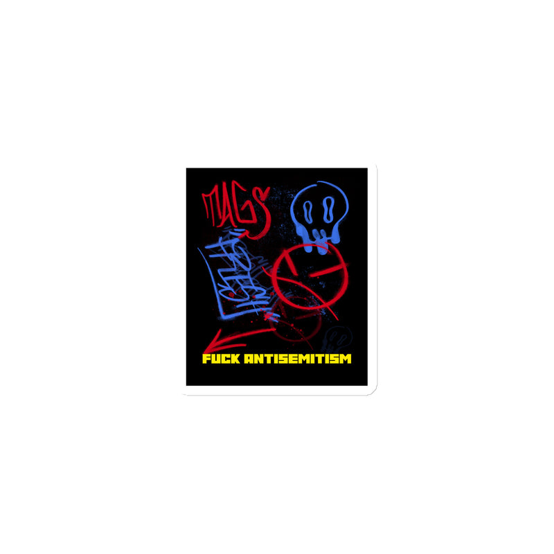 Fuck Antisemitism Graffiti | Die-Cut Magnet
