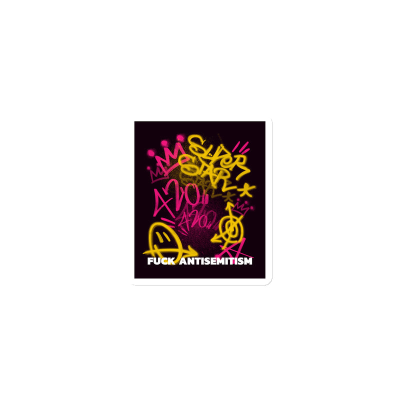 Fuck Antisemitism Graffiti | Die-Cut Magnet