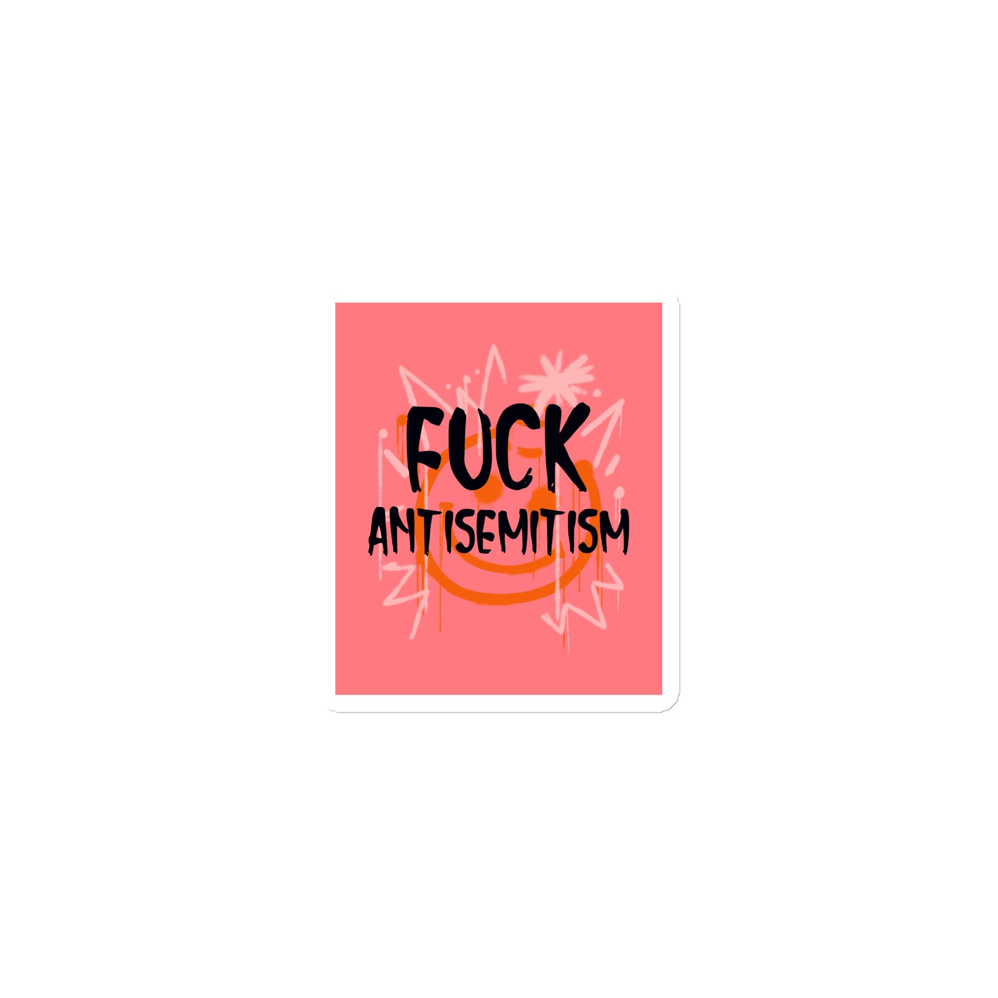 Fuck Antisemitism Graffiti | Die-Cut Magnet