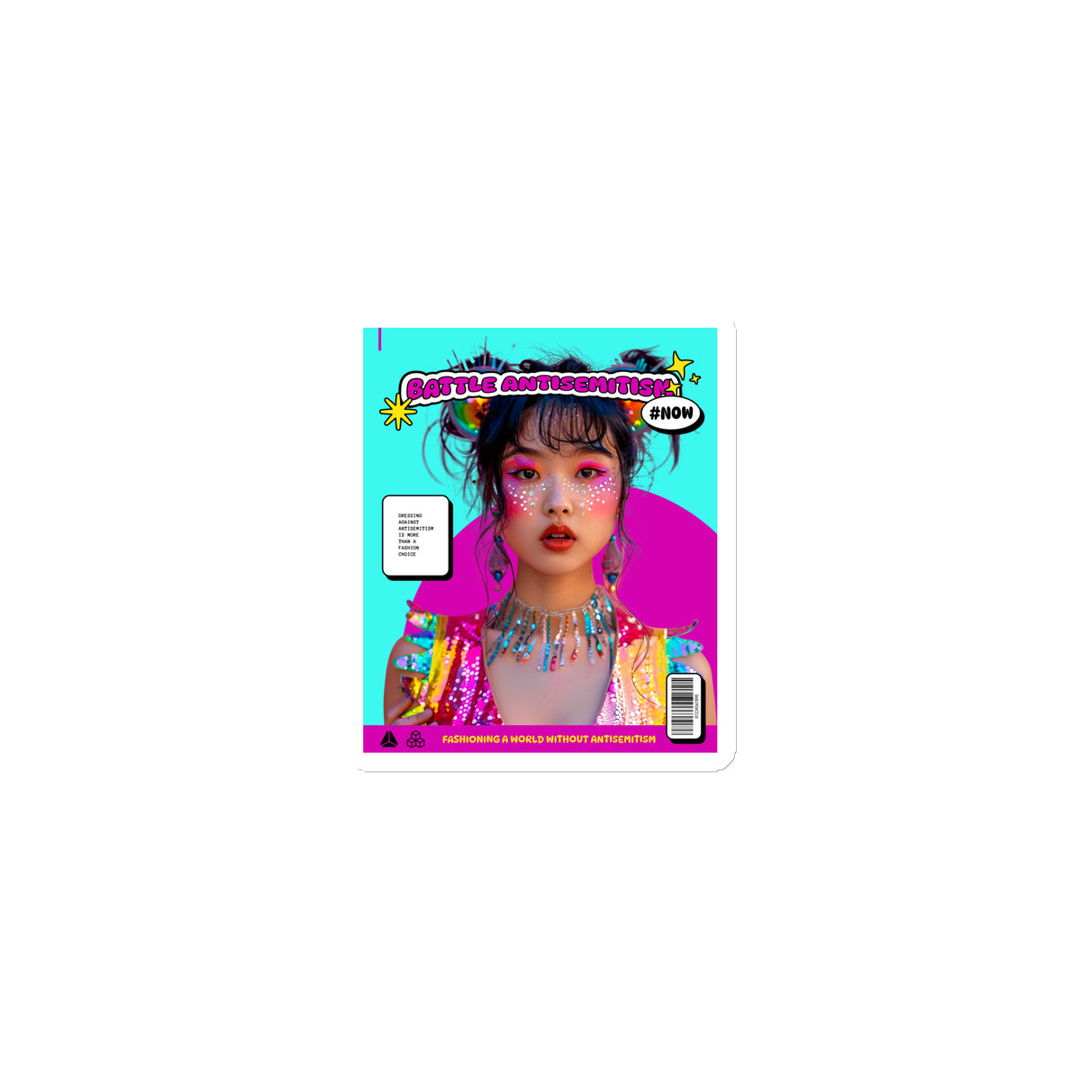 80's Fashion Trend | Battle Antisemitism | Die-Cut Magnet Jouparty