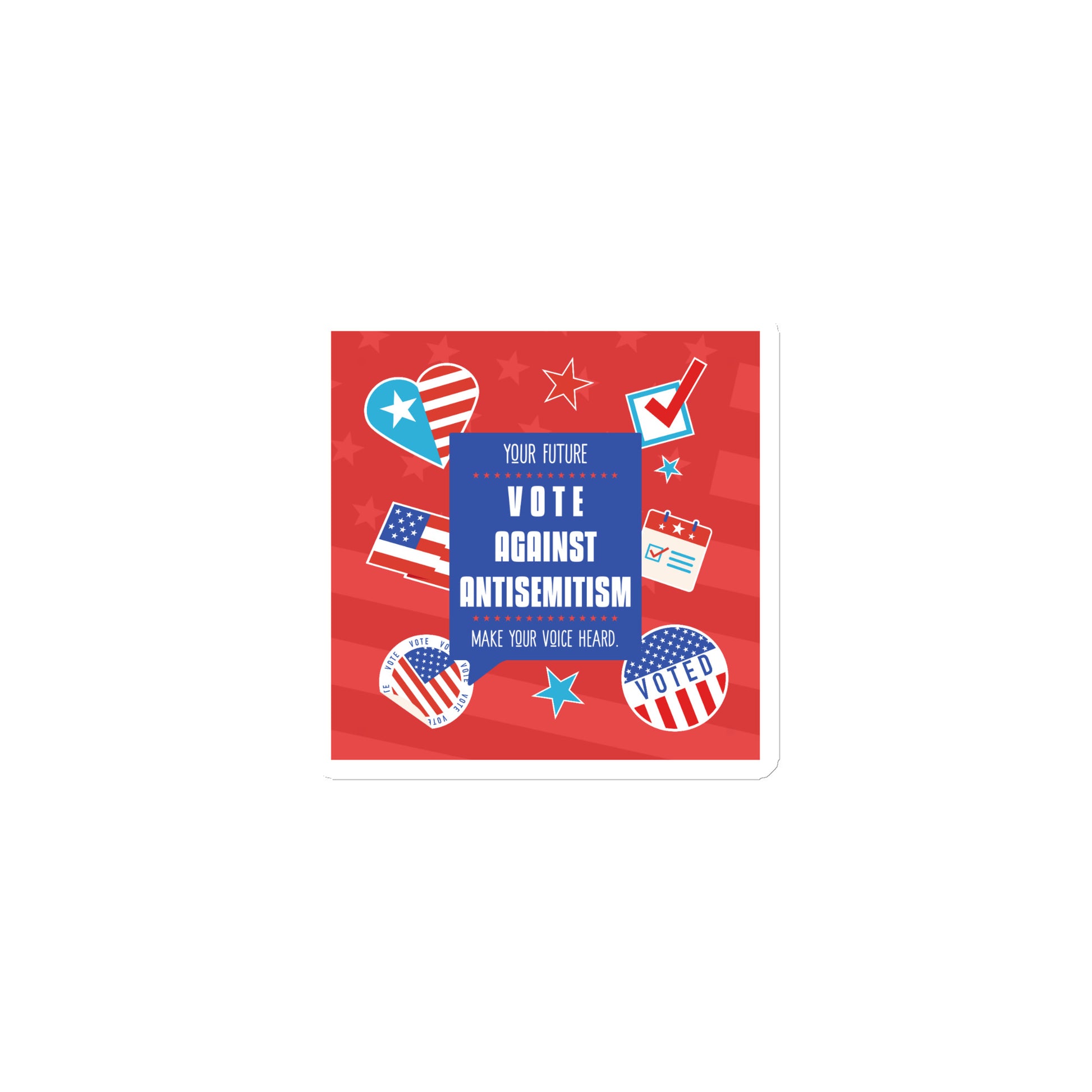 Vote Against Antisemitism | Die-Cut Magnet