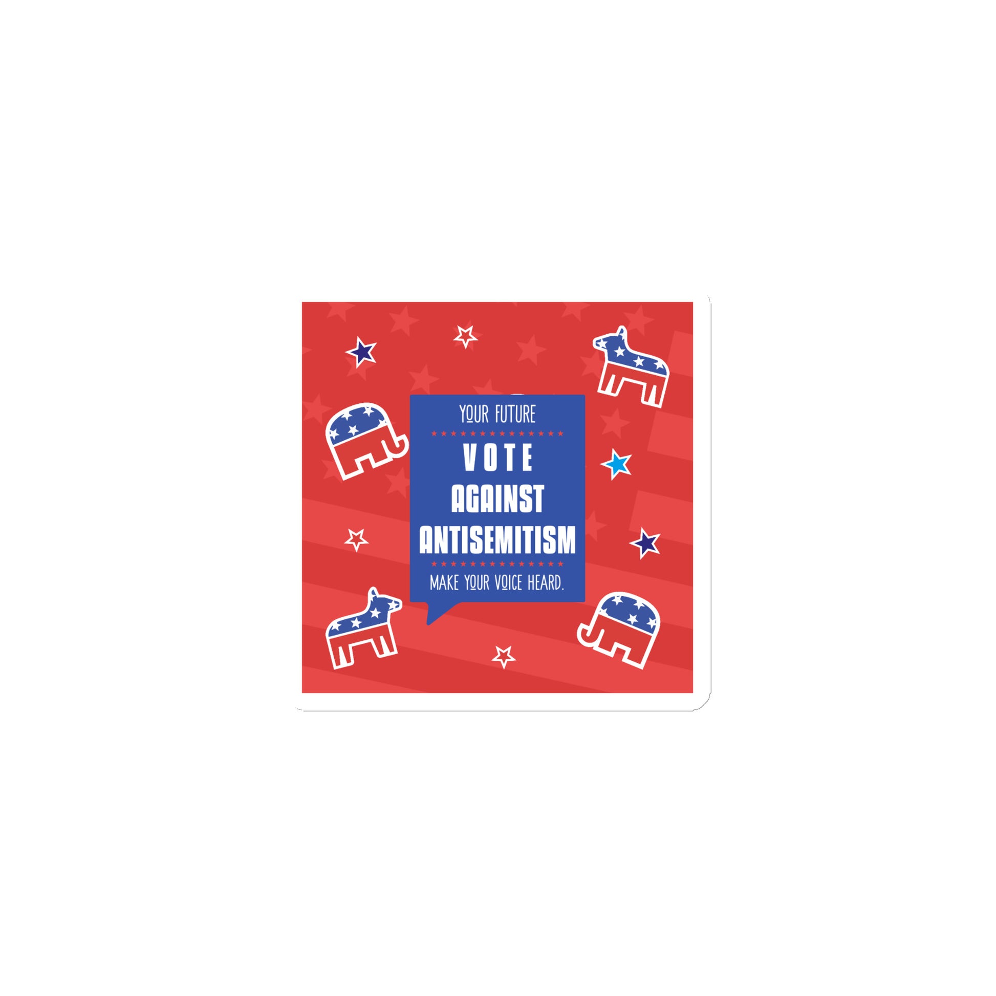 Vote Against Antisemitism | Die-Cut Magnet