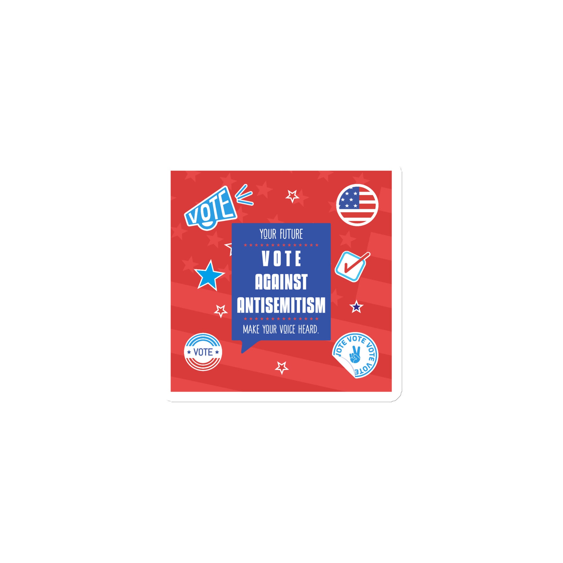 Vote Against Antisemitism | Die-Cut Magnet