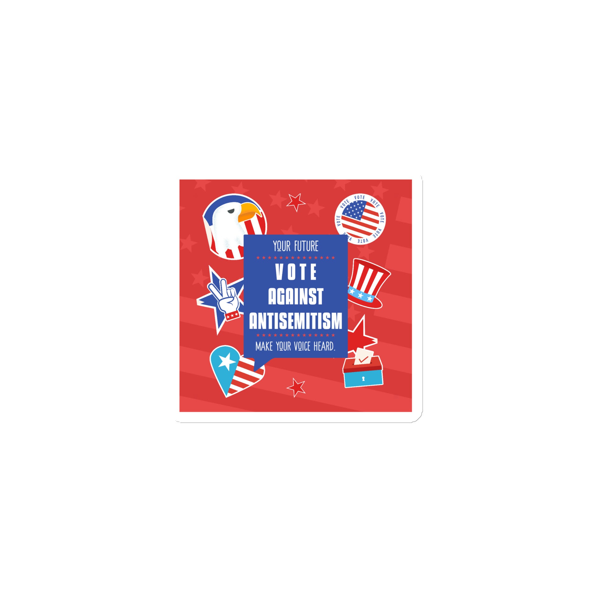 Vote Against Antisemitism | Die-Cut Magnet