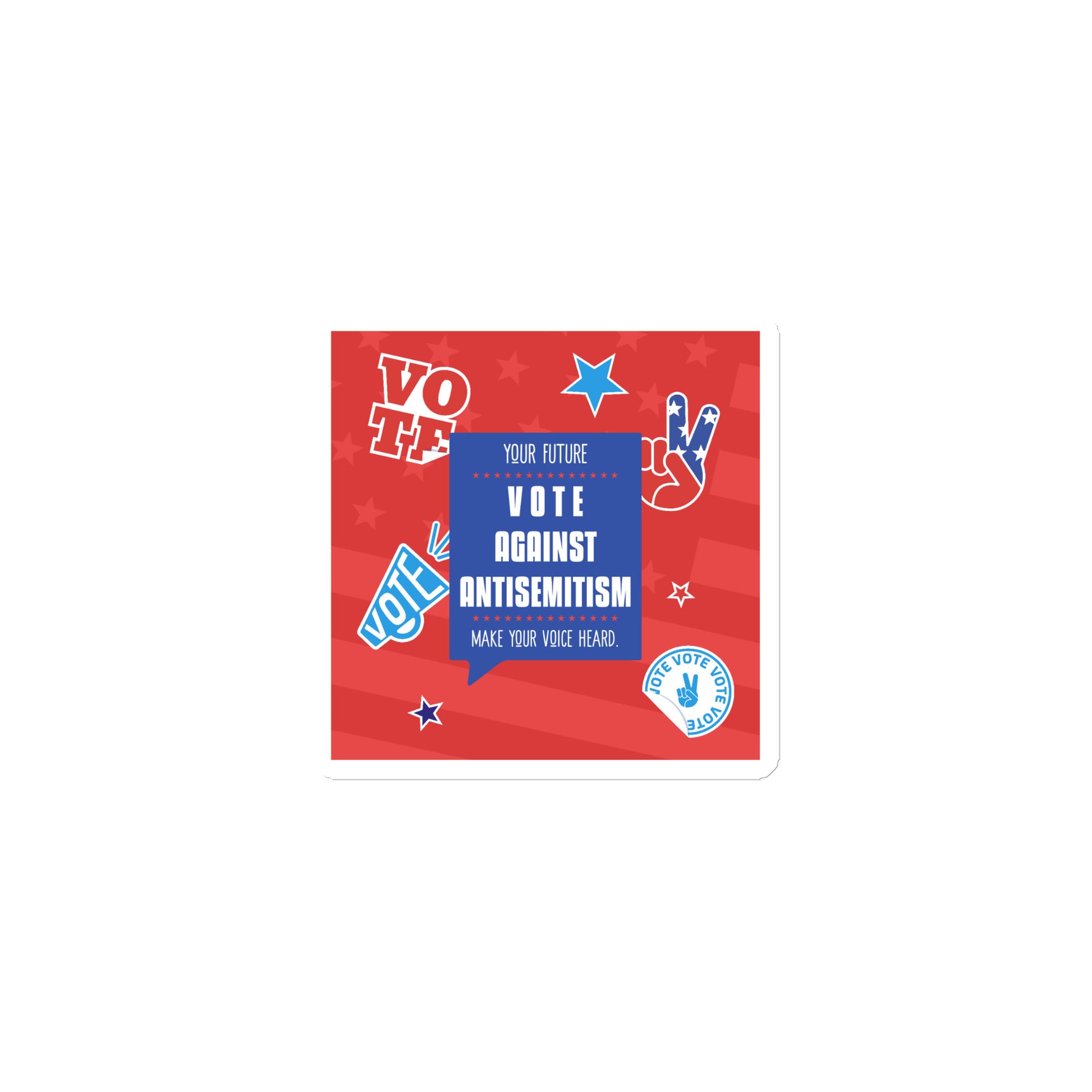 Vote Against Antisemitism | Die-Cut Magnet
