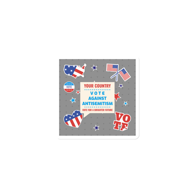 Vote Against Antisemitism | Die-Cut Magnet