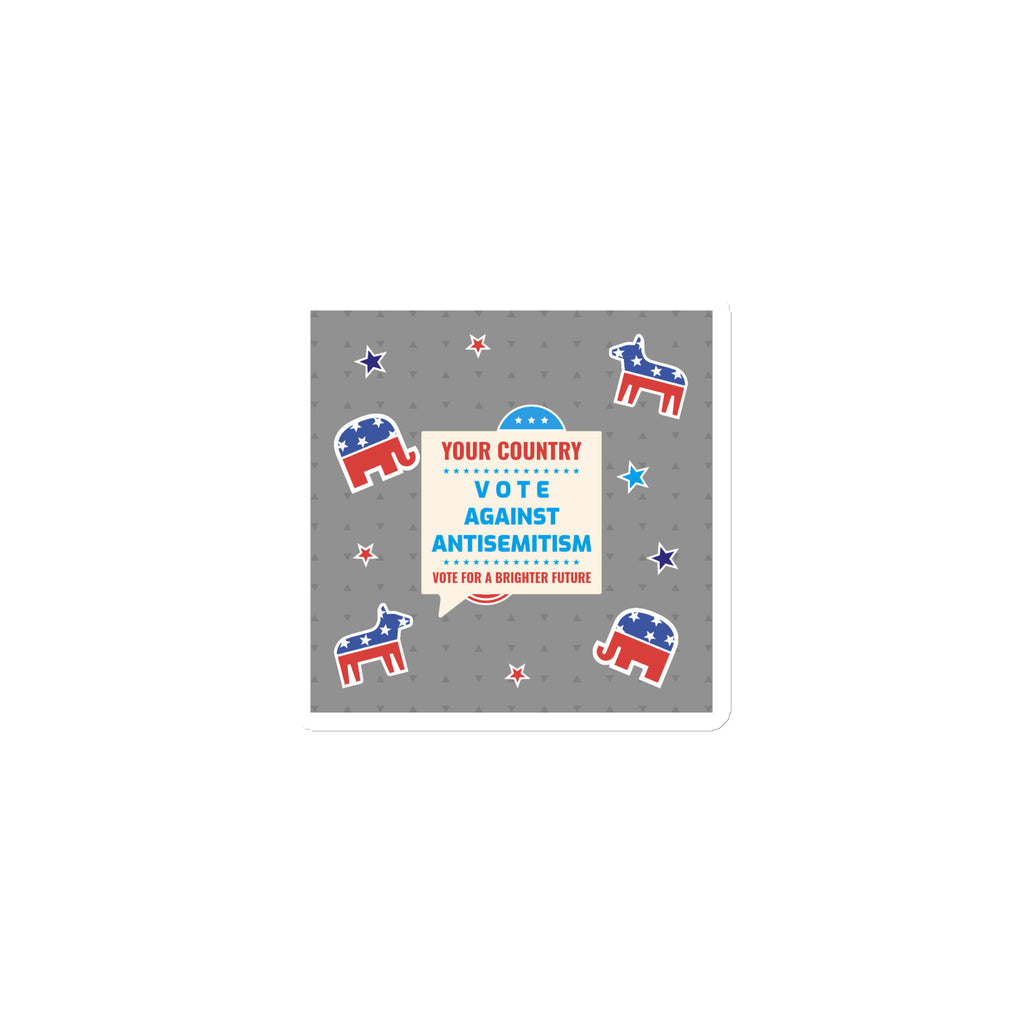 Vote Against Antisemitism | Die-Cut Magnet