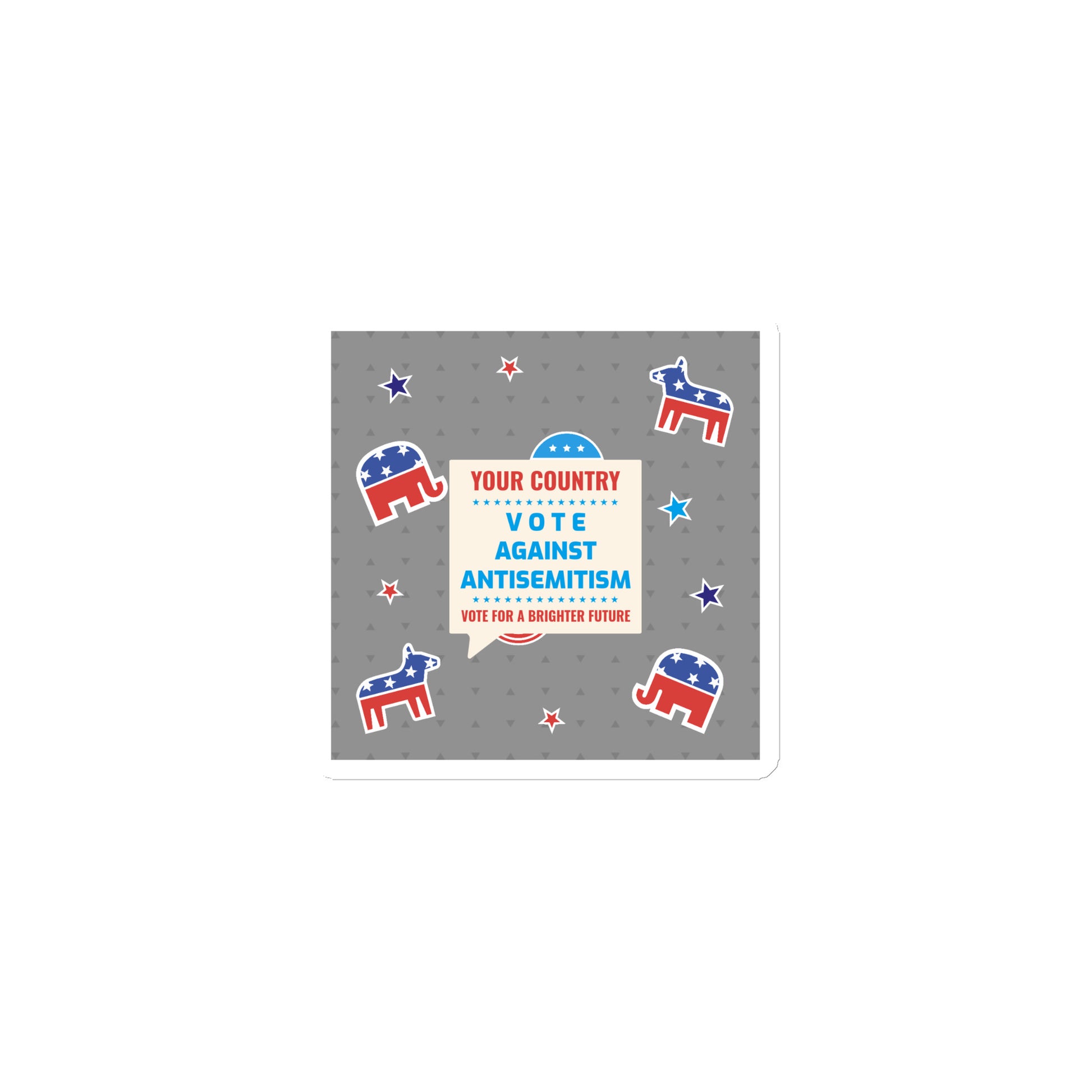 Vote Against Antisemitism | Die-Cut Magnet
