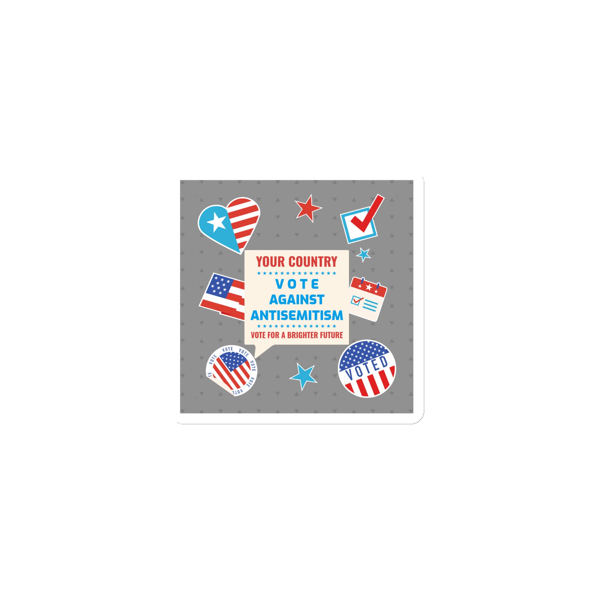 Vote Against Antisemitism | Die-Cut Magnet