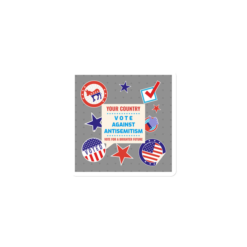 Vote Against Antisemitism | Die-Cut Magnet