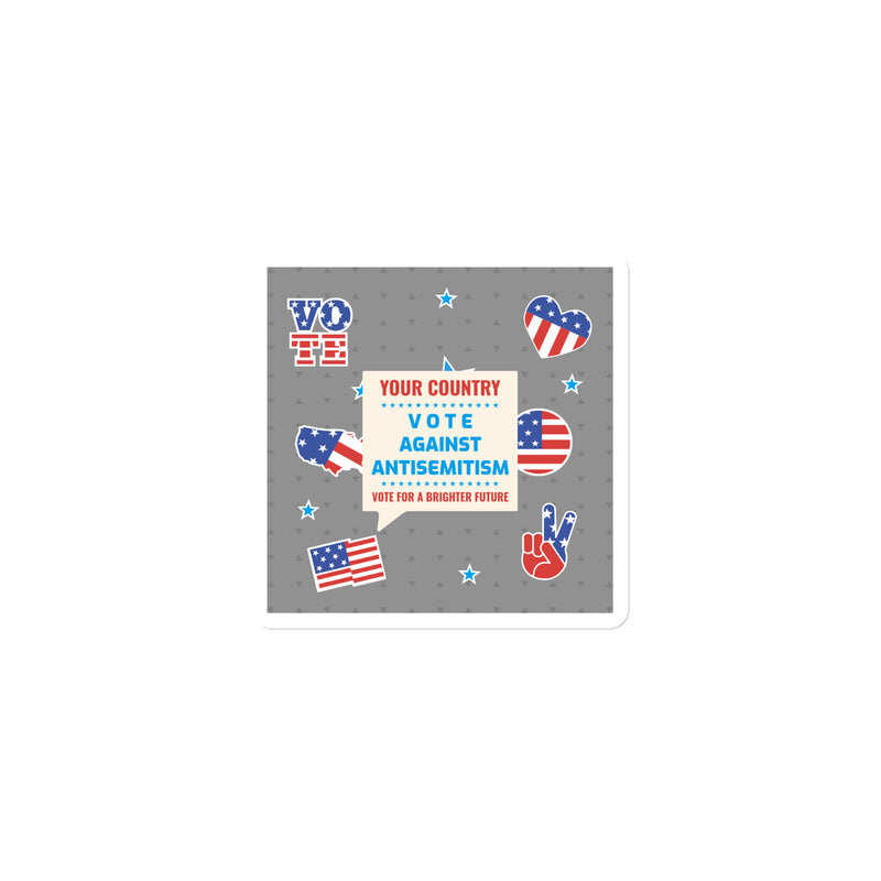 Vote Against Antisemitism | Die-Cut Magnet