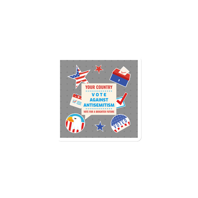 Vote Against Antisemitism | Die-Cut Magnet