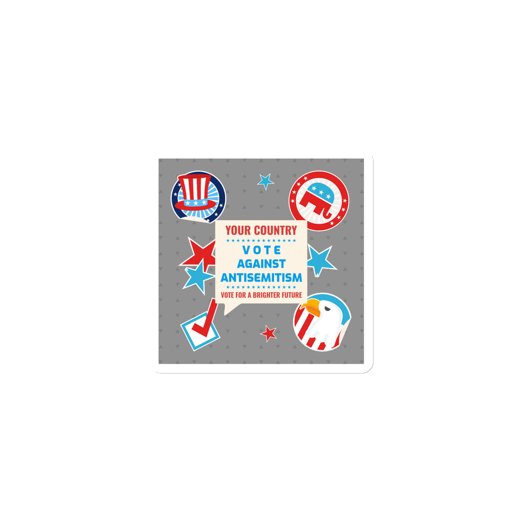 Vote Against Antisemitism | Die-Cut Magnet