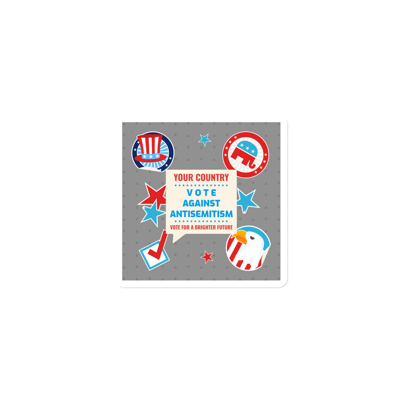 Vote Against Antisemitism | Die-Cut Magnet
