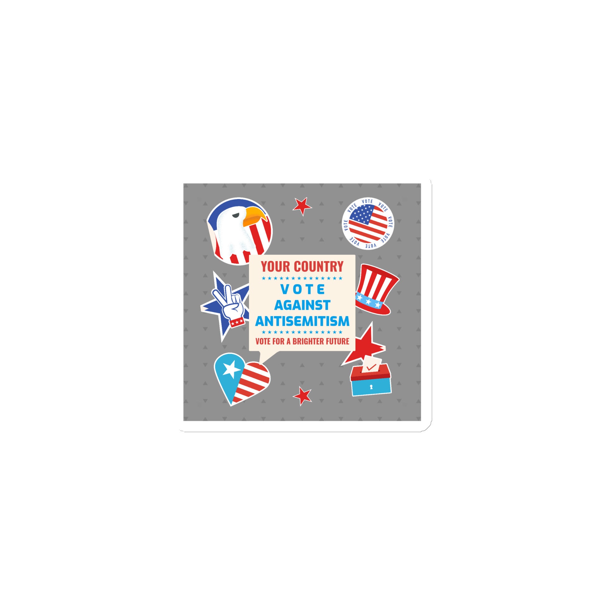 Vote Against Antisemitism | Die-Cut Magnet