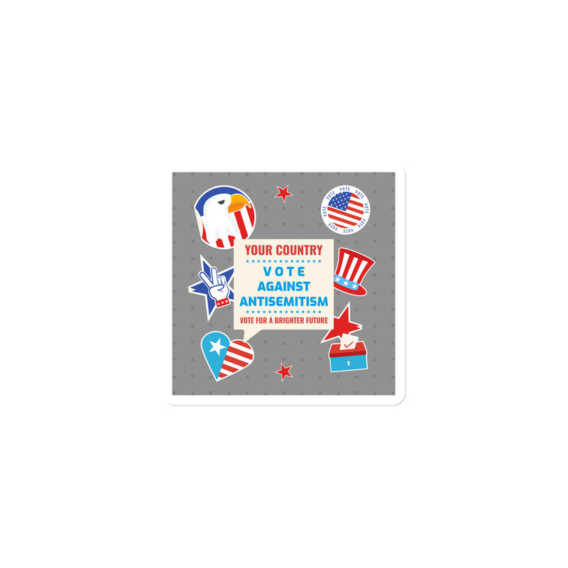 Vote Against Antisemitism | Die-Cut Magnet