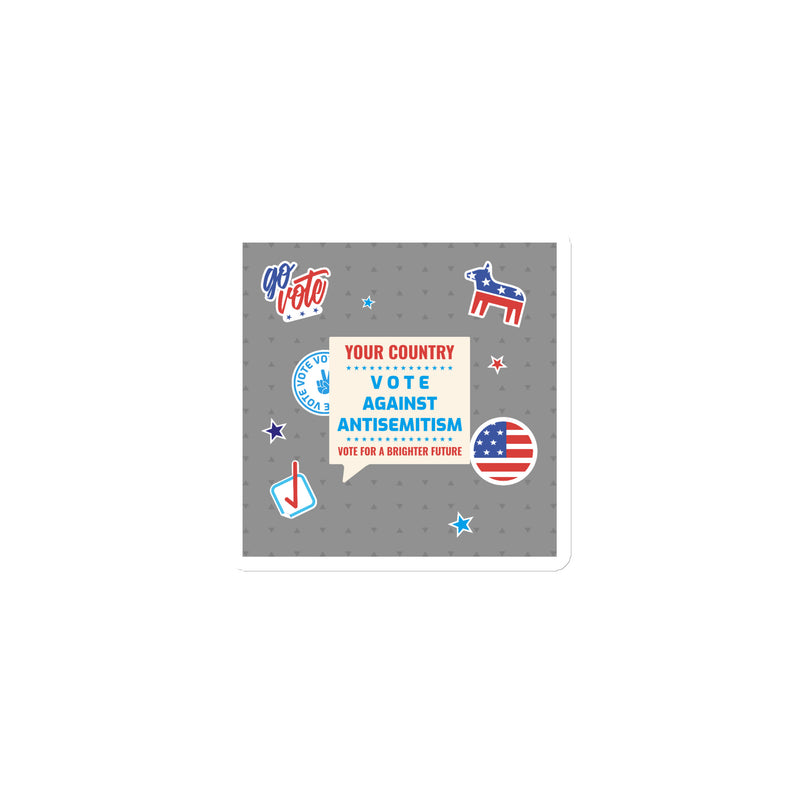 Vote Against Antisemitism | Die-Cut Magnet