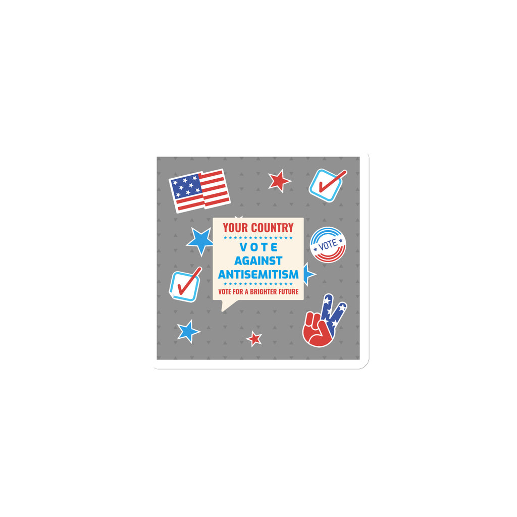 Vote Against Antisemitism | Die-Cut Magnet