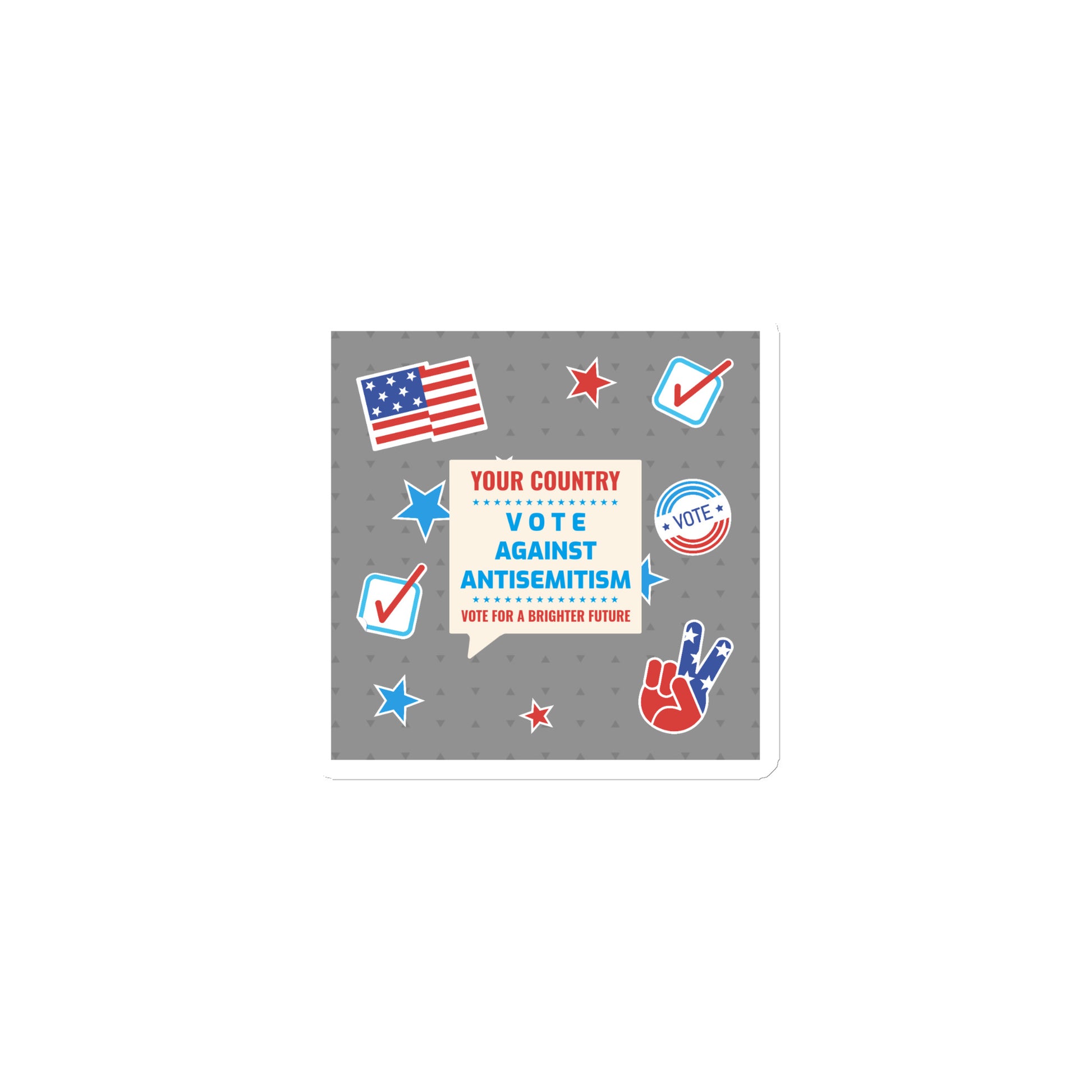 Vote Against Antisemitism | Die-Cut Magnet
