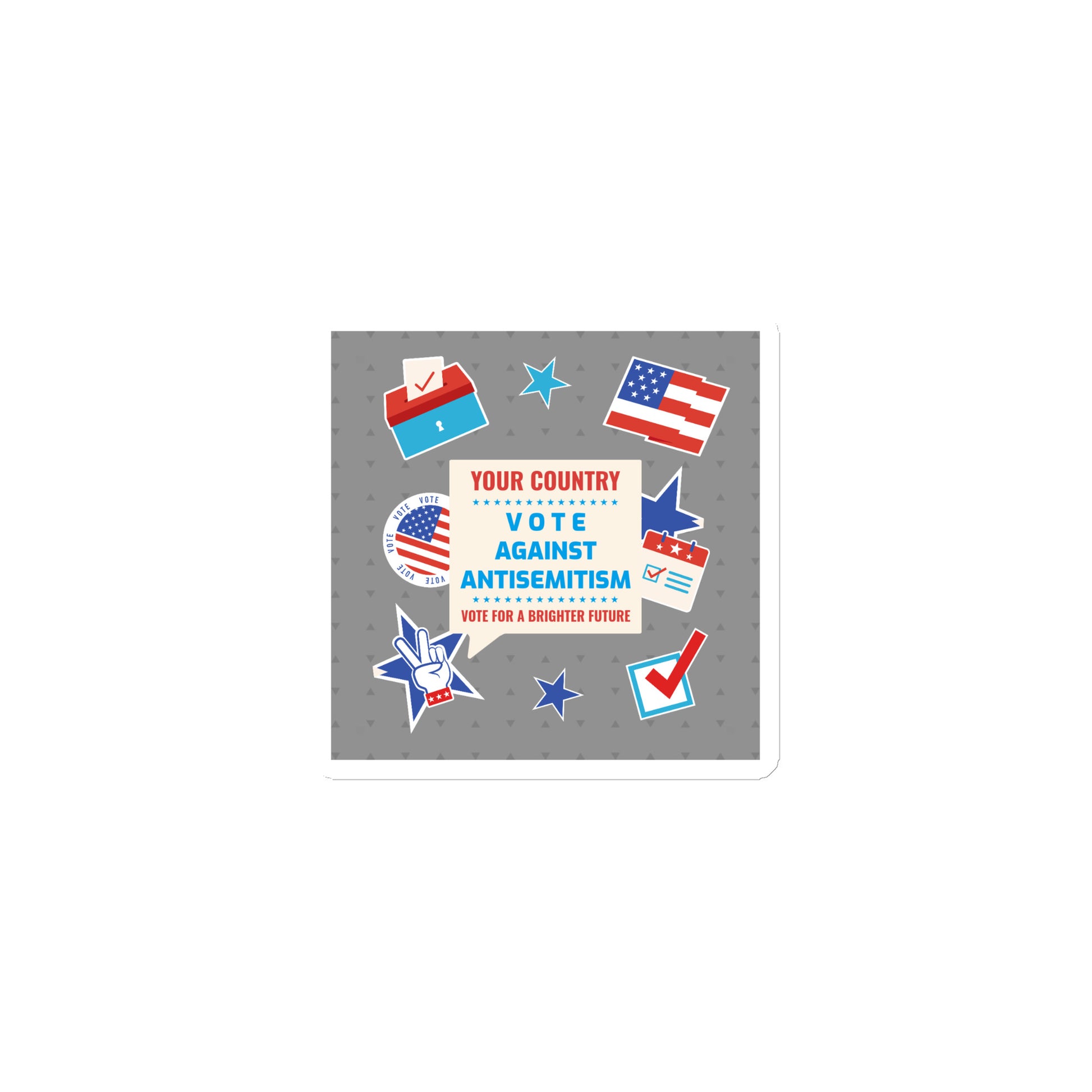 Vote Against Antisemitism | Die-Cut Magnet