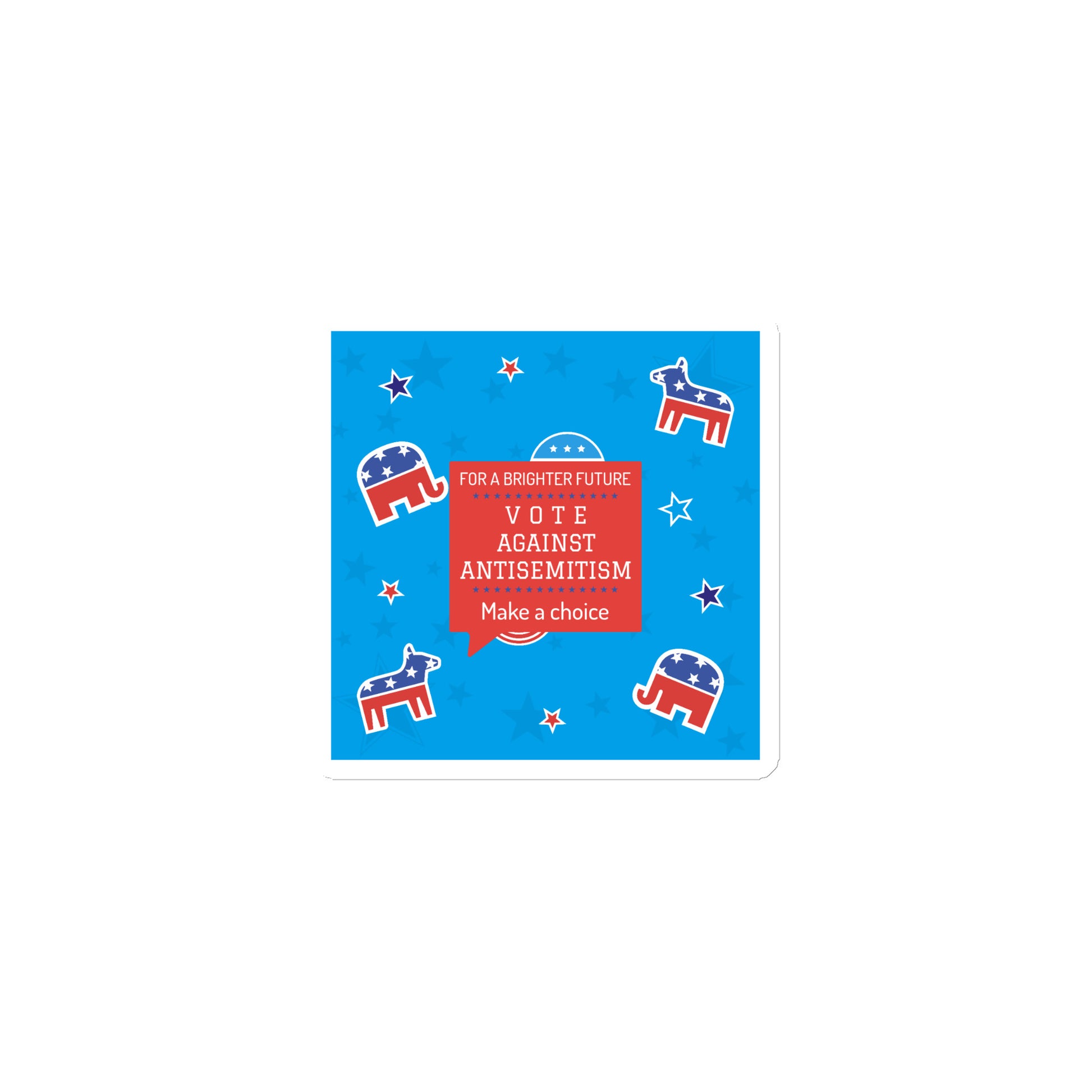 Vote Against Antisemitism | Die-Cut Magnet