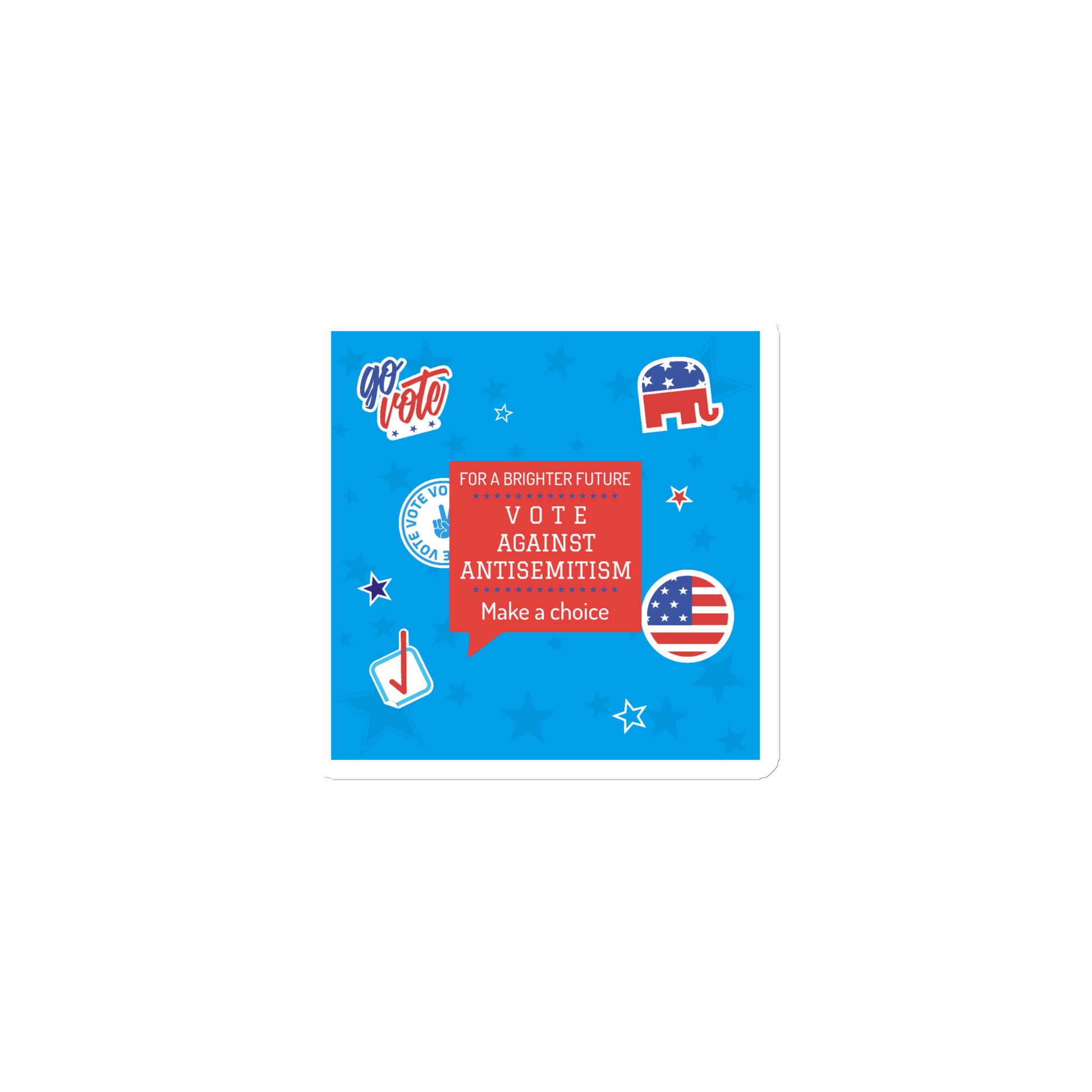 Vote Against Antisemitism | Die-Cut Magnet